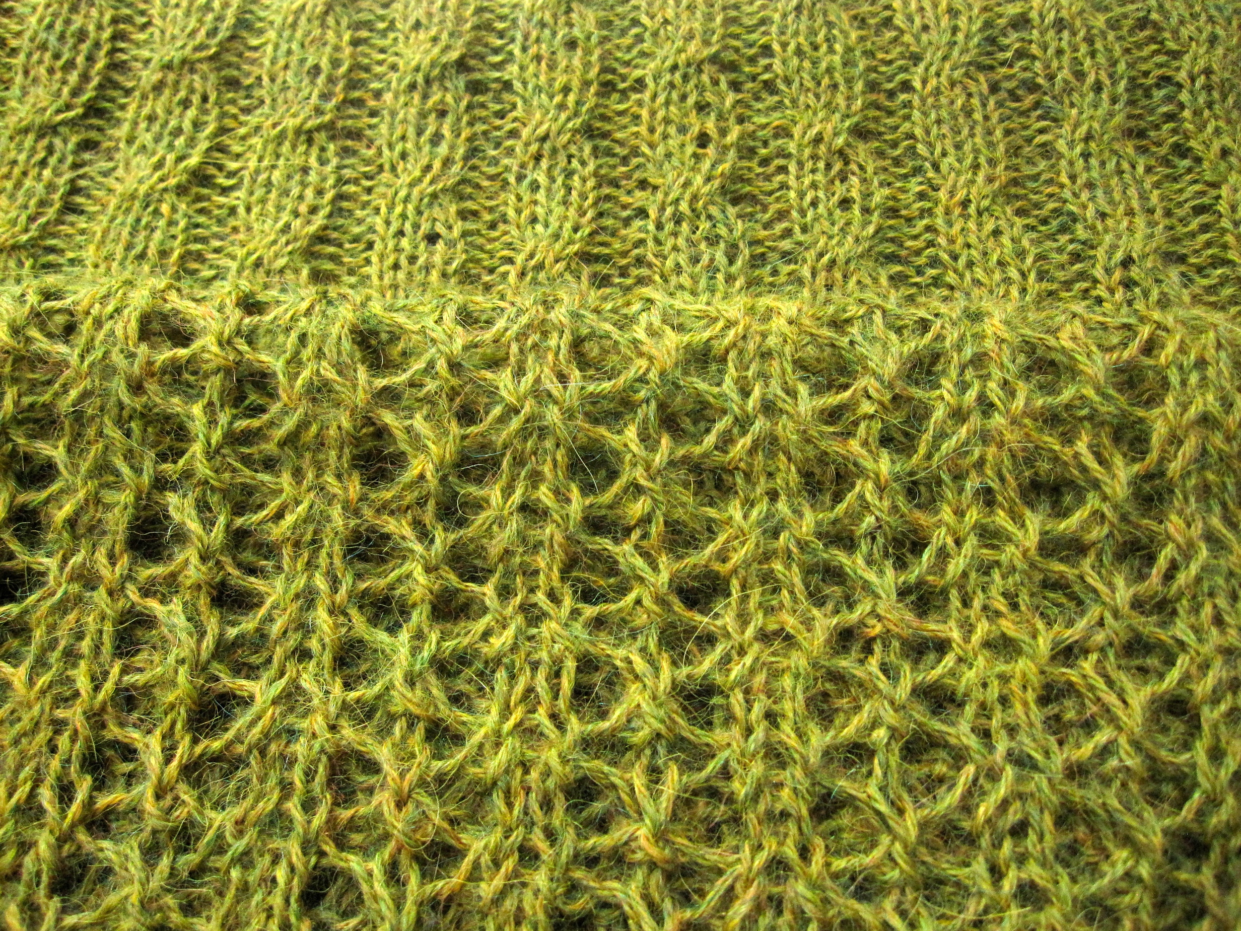 Lace to cabled ribbing...
