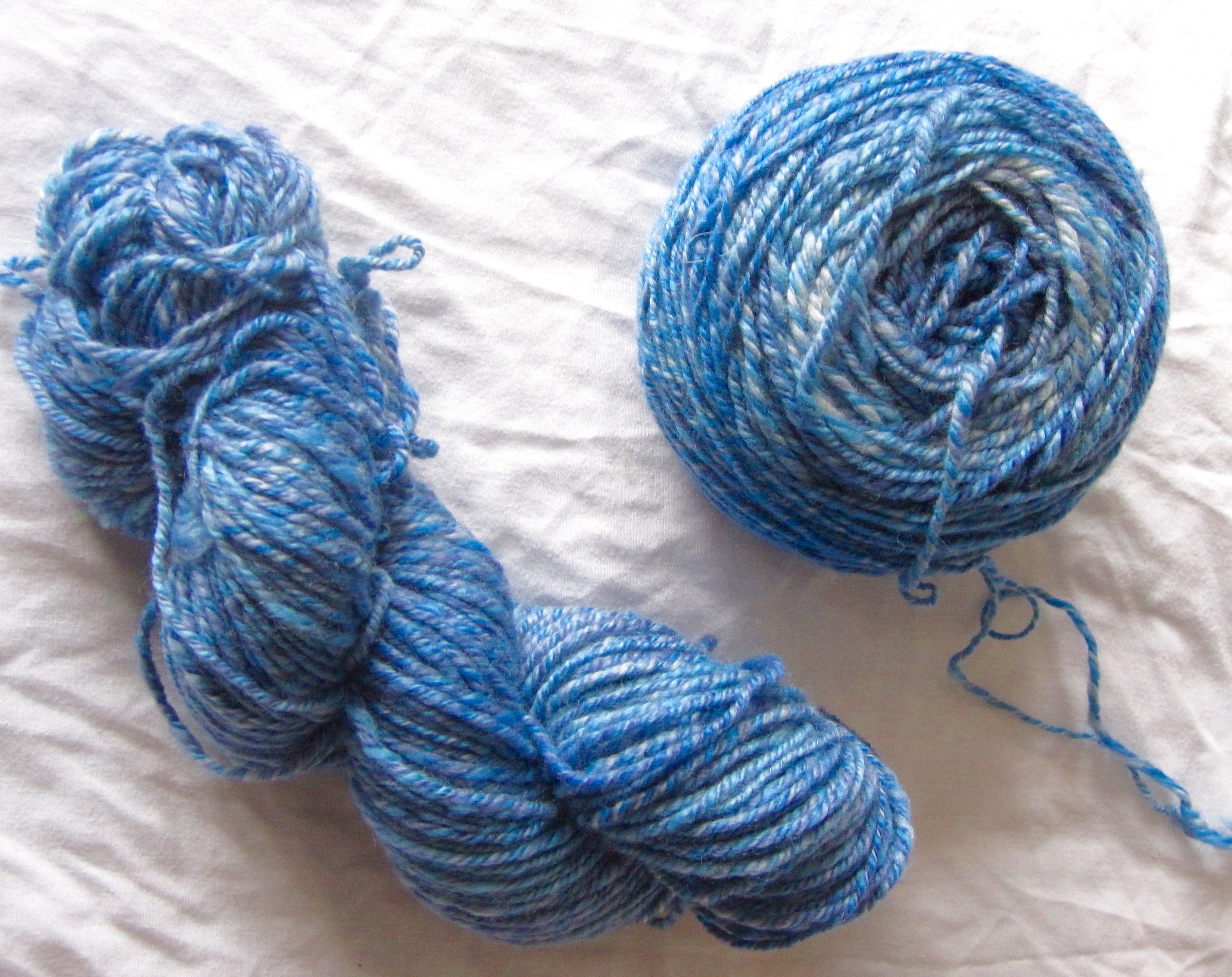 My handspun BFL wound up and ready to cast on for the KAL!