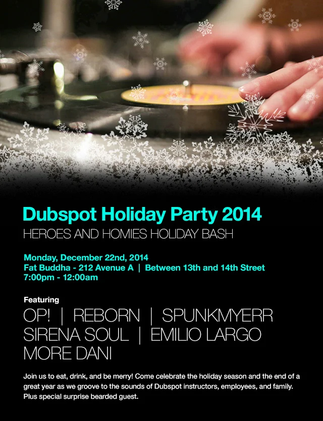 DUBSPOT HOLIDAY PARTY - 12.22.14 @ FAT BUDDHA