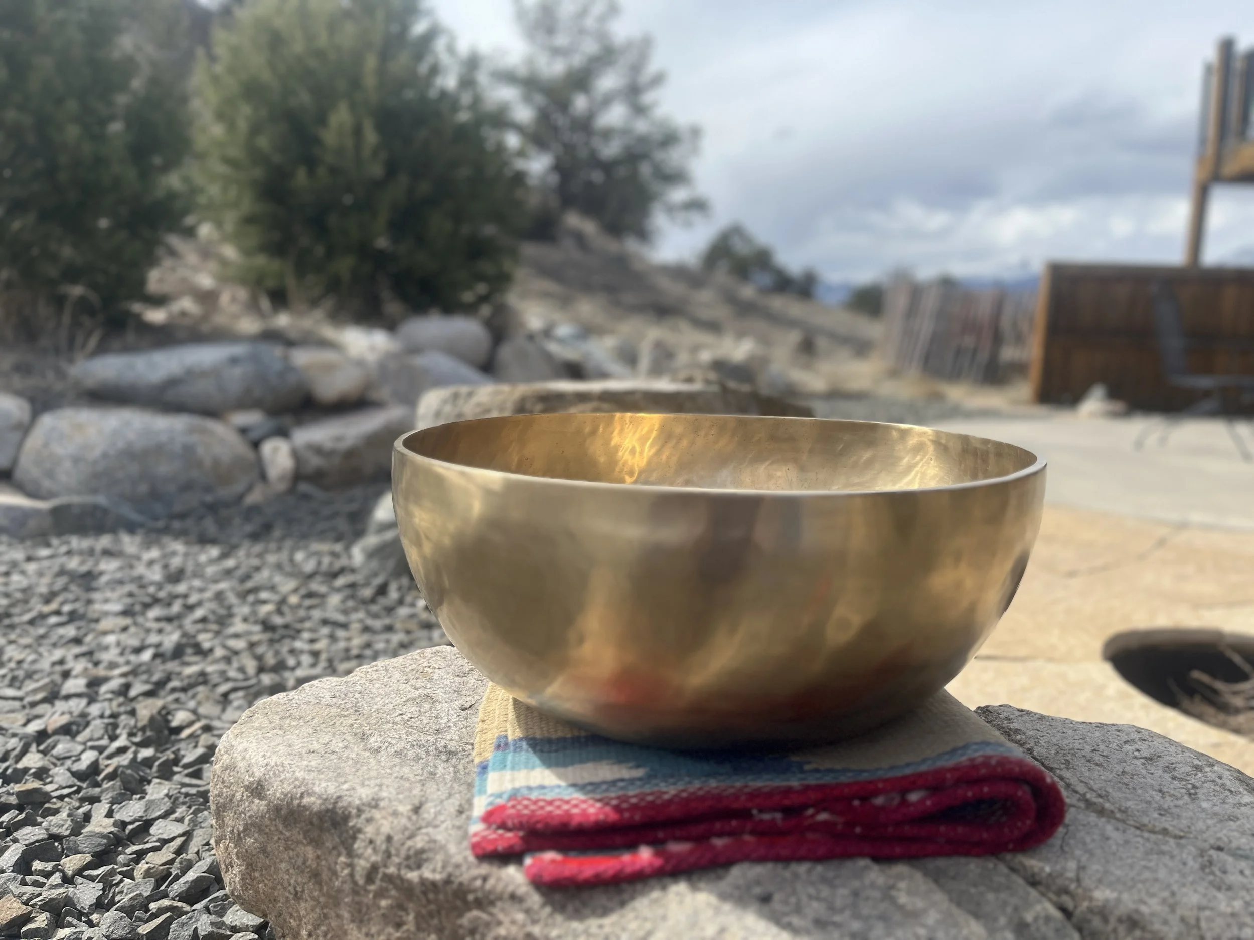 The Giant Bowl sits on a stone