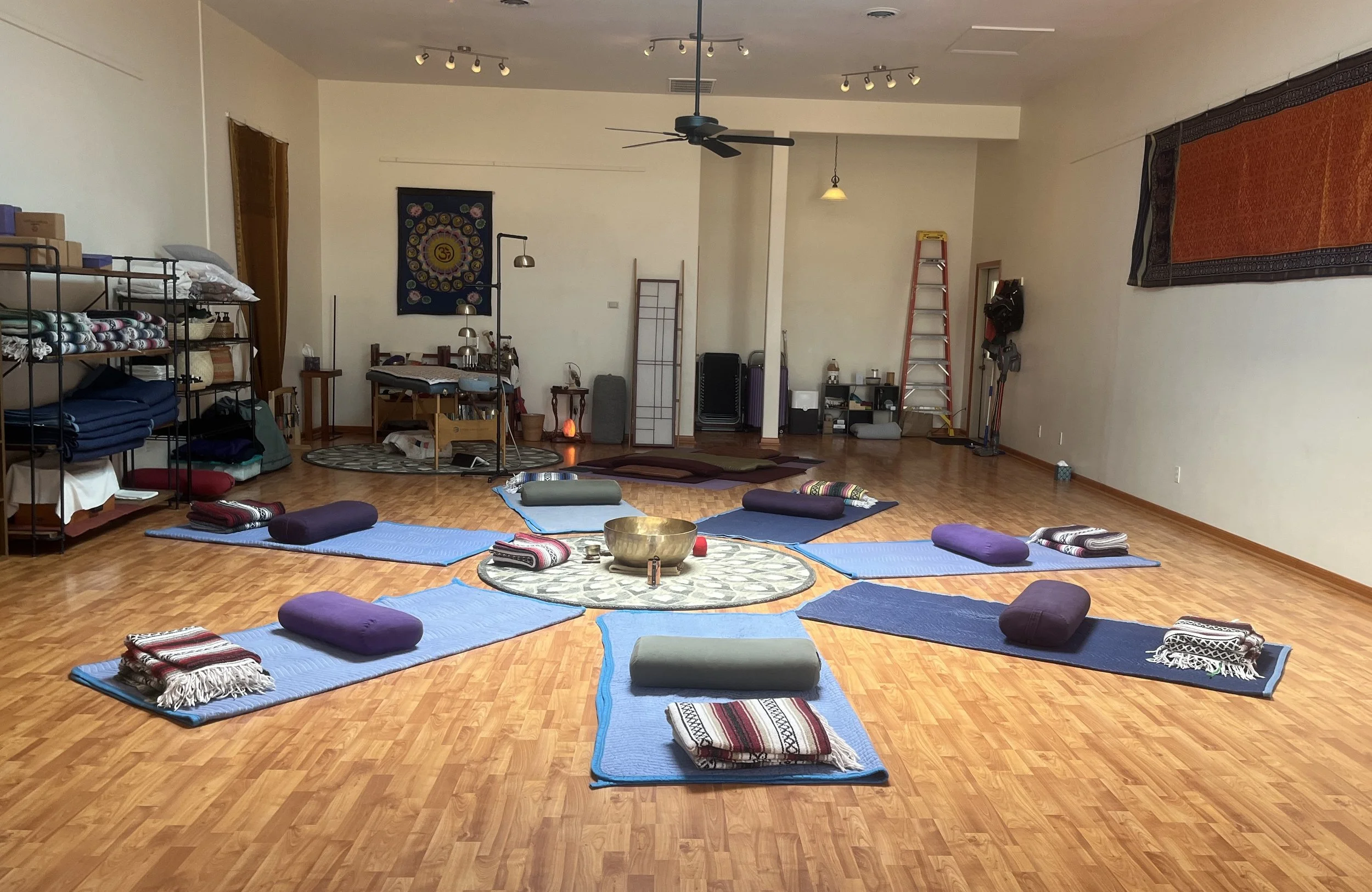 The PranaBeing space prepared for Primordial Sound Meditation