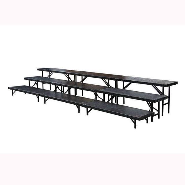 Straight Choral Risers
Measurements:
Available: (With/Without Railing)
3 Levels High: 48&quot;W 18&quot;D or 96&quot;W 18&quot;D

#MetroOfficeFurnitureRental #platform #platforms #railing #levels #choral #risers  #choralrisers #step #unit #measuremen