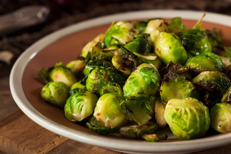 Garlic Lemon Roasted Brussels Sprouts