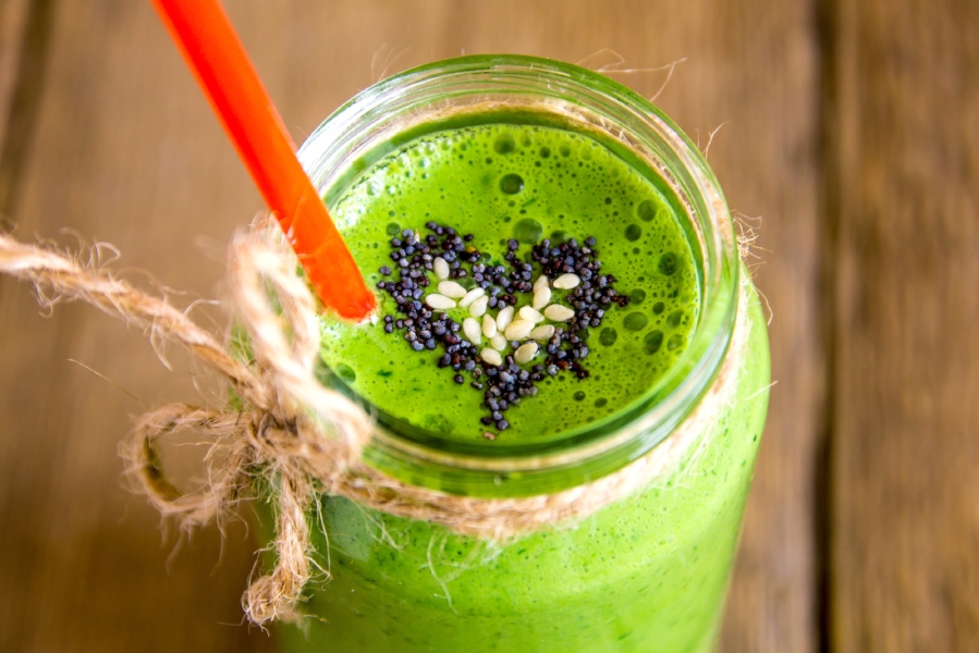 Chia Peach Green Smoothie