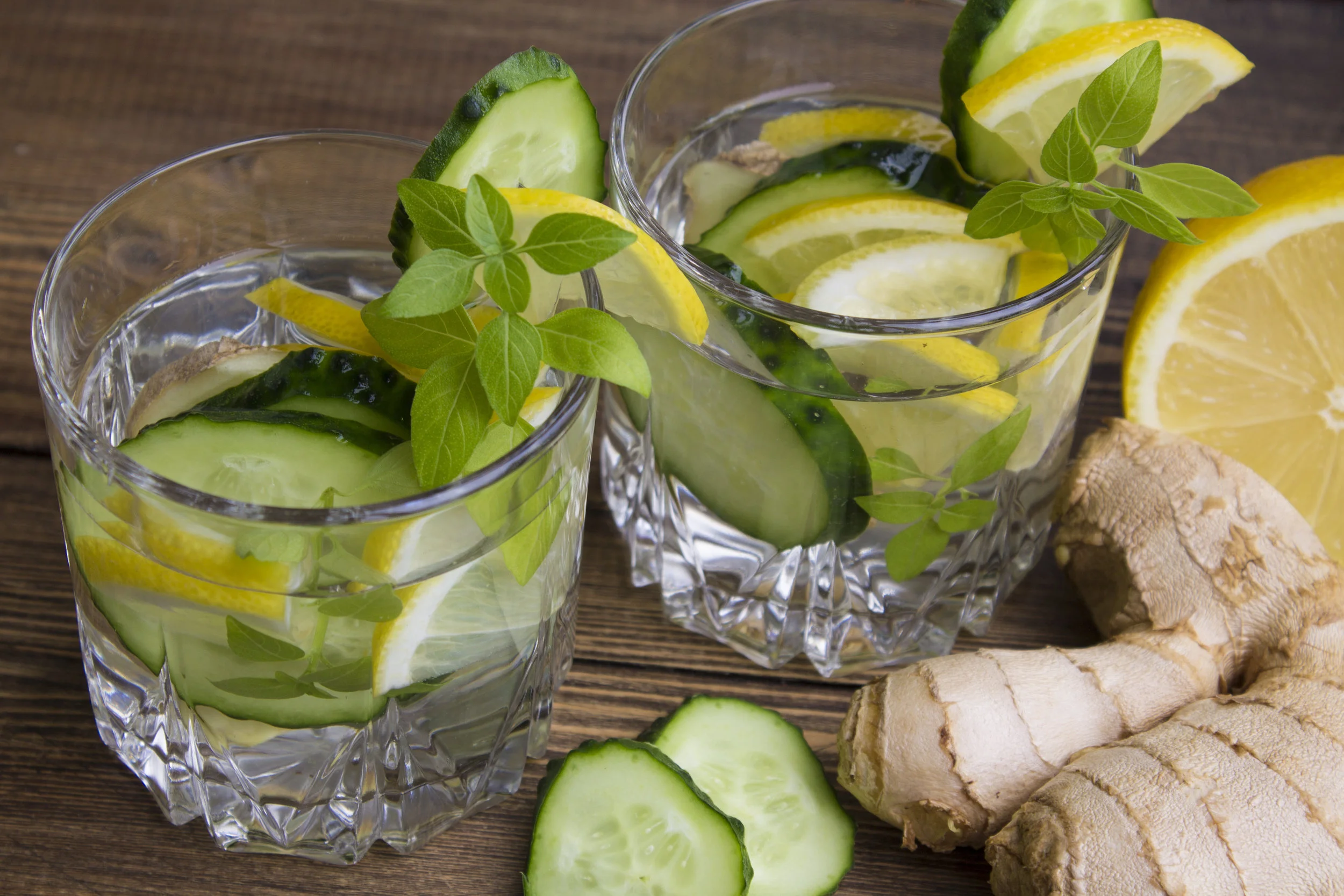 Cucumber, Basil, &amp; Ginger Mocktail