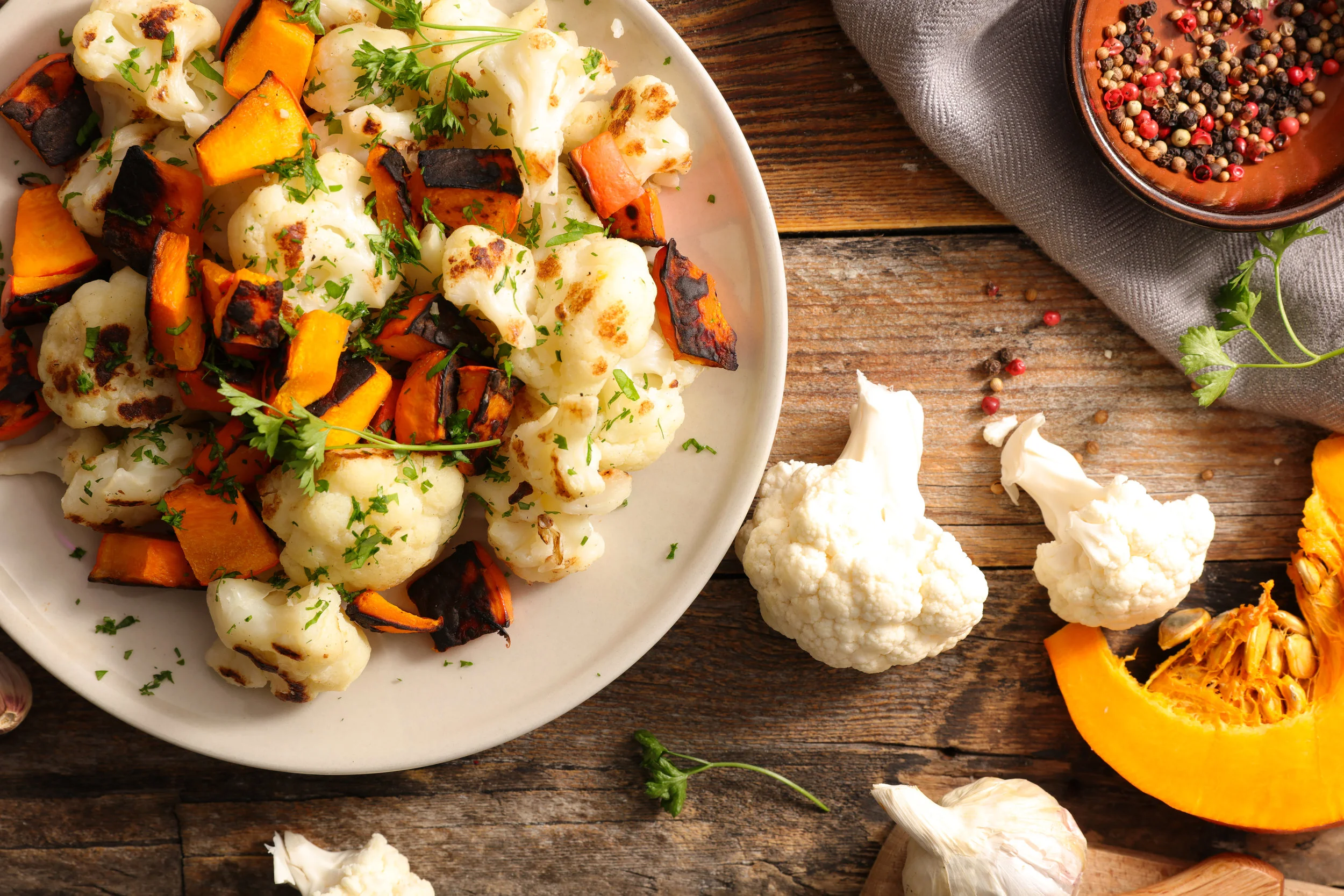 Pumpkin Cauliflower Roast