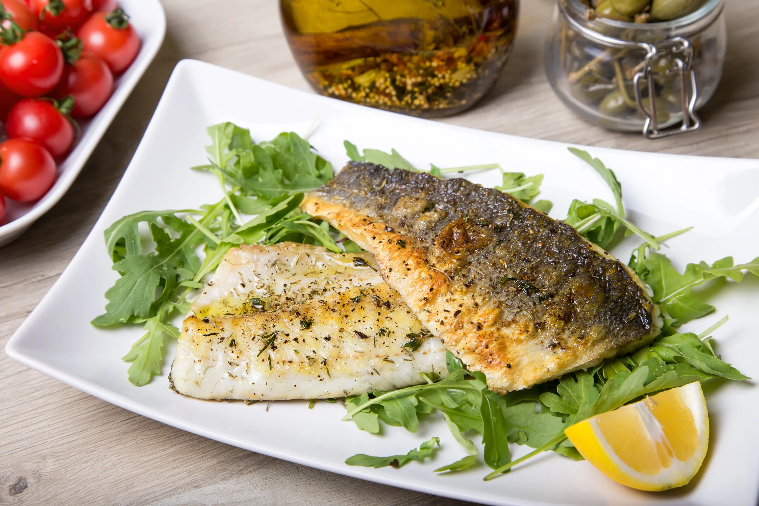 Simple Baked Sea Bass 