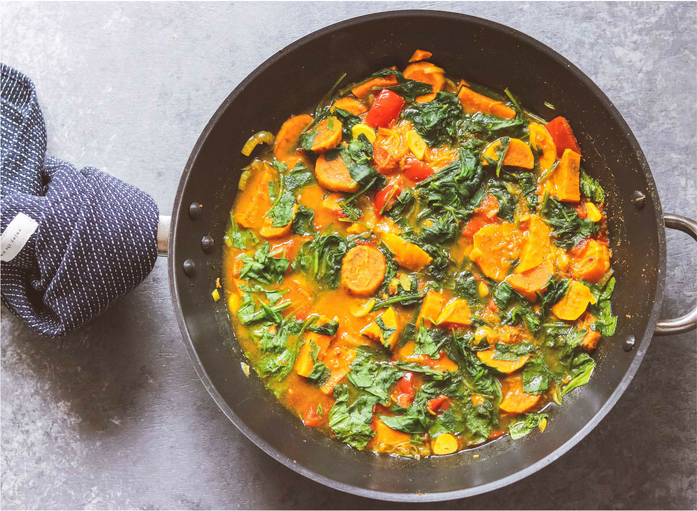 Sweet Potato Saag Aloo