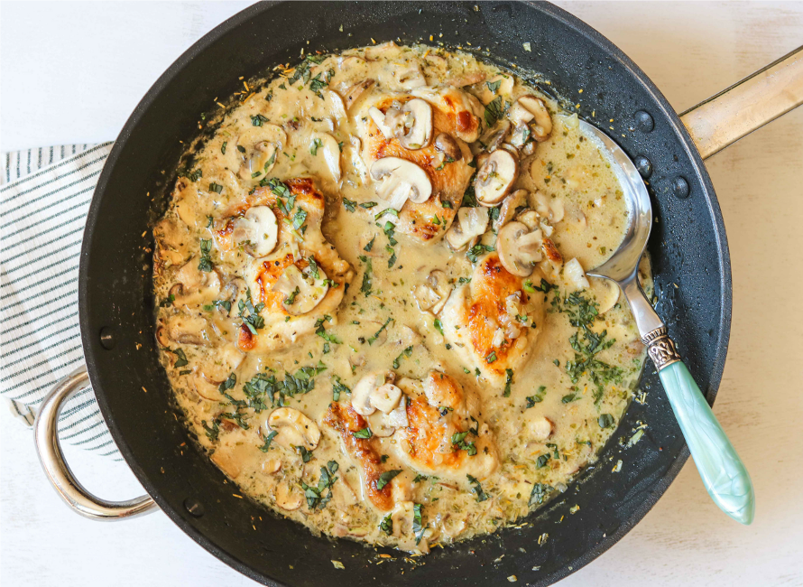 Chicken in Creamy Mushroom Sauce