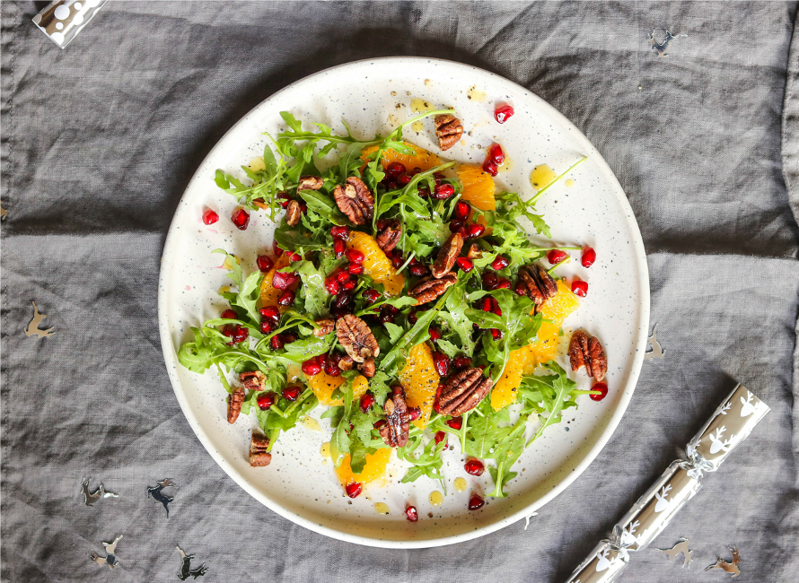 Arugula, Orange, and Pomegranate Salad