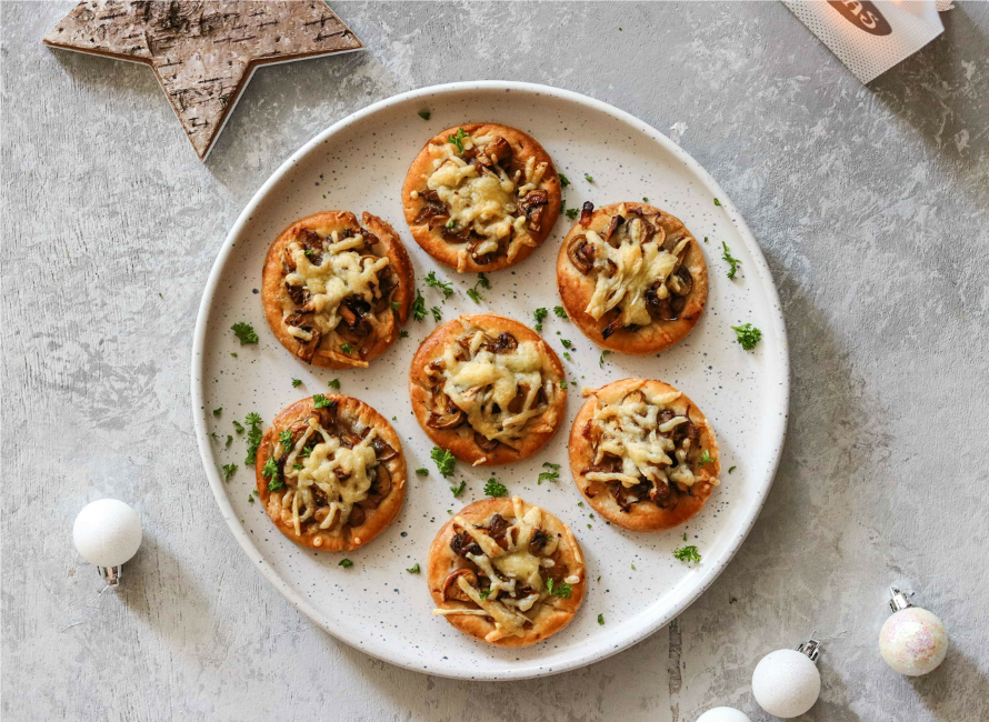 Caramelized Onion and Mushroom Pastry