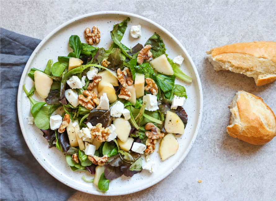 Goat Cheese, Pear, and Walnut Salad