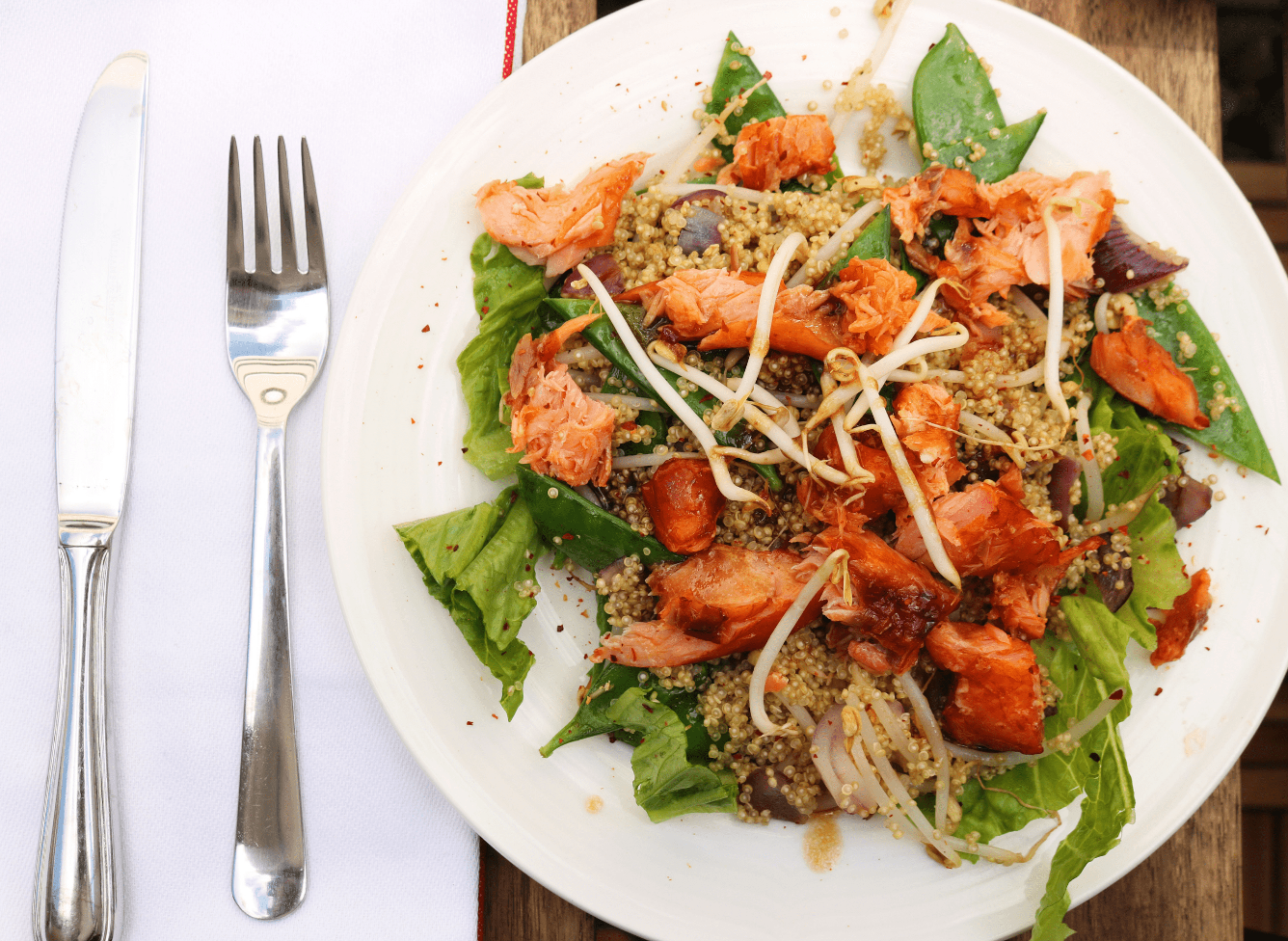 Hot Smoked Salmon and Quinoa Salad
