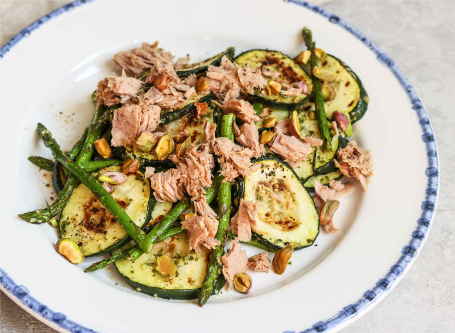 Grilled Vegetable Salad with Tuna