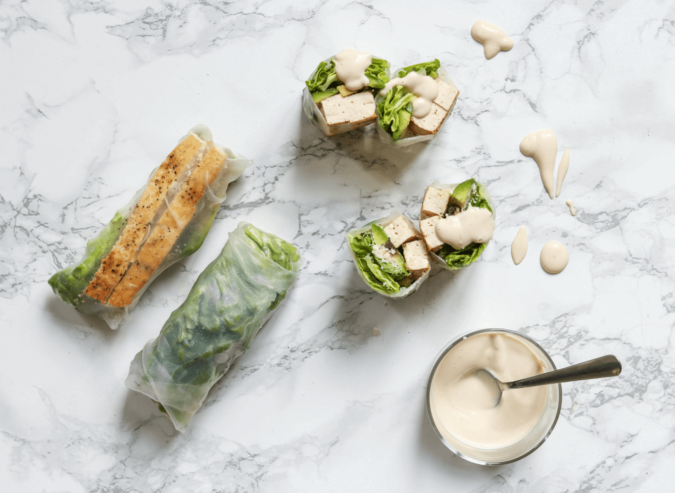 Tofu Caesar Summer Rolls