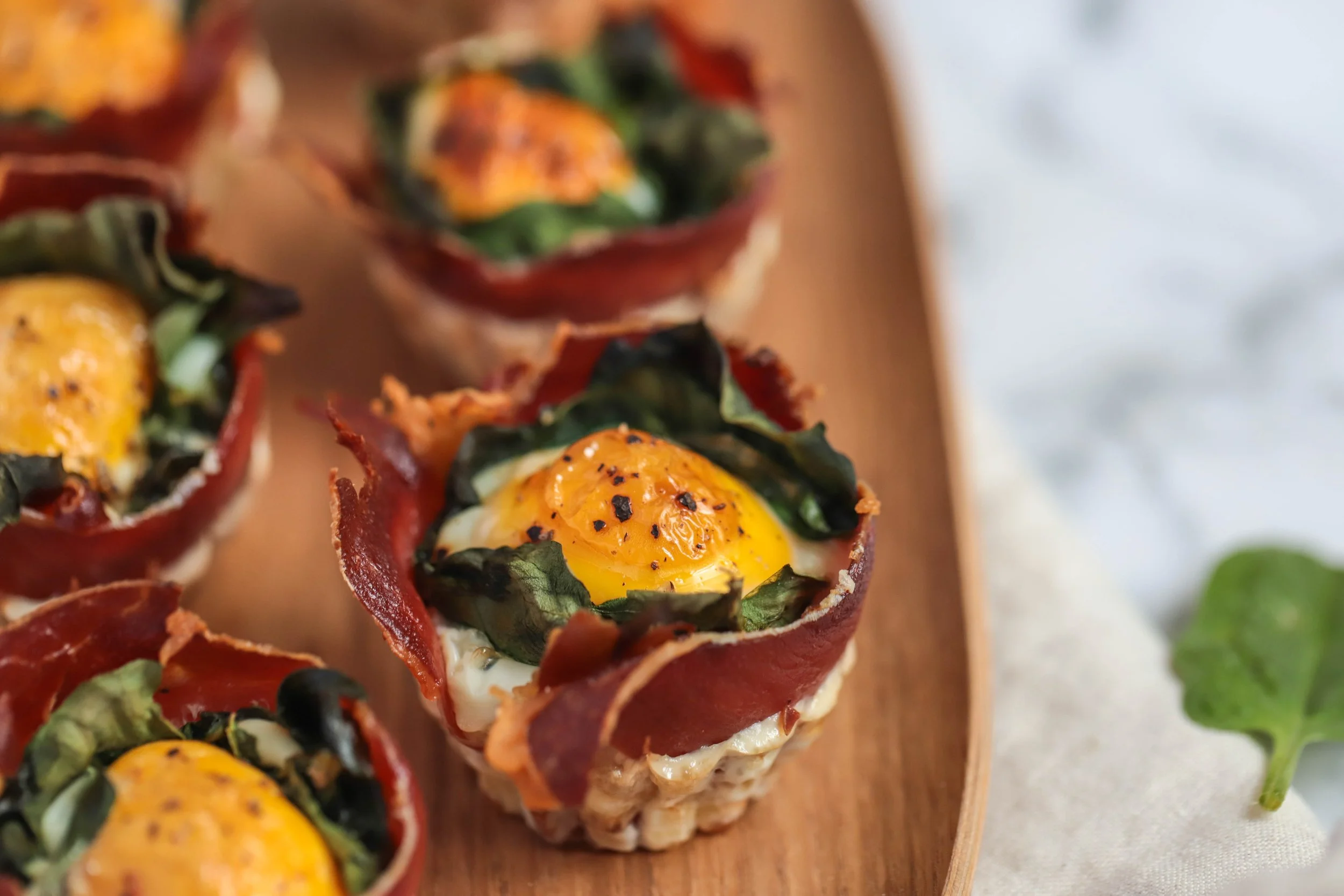 Bacon, Spinach and Egg Cups