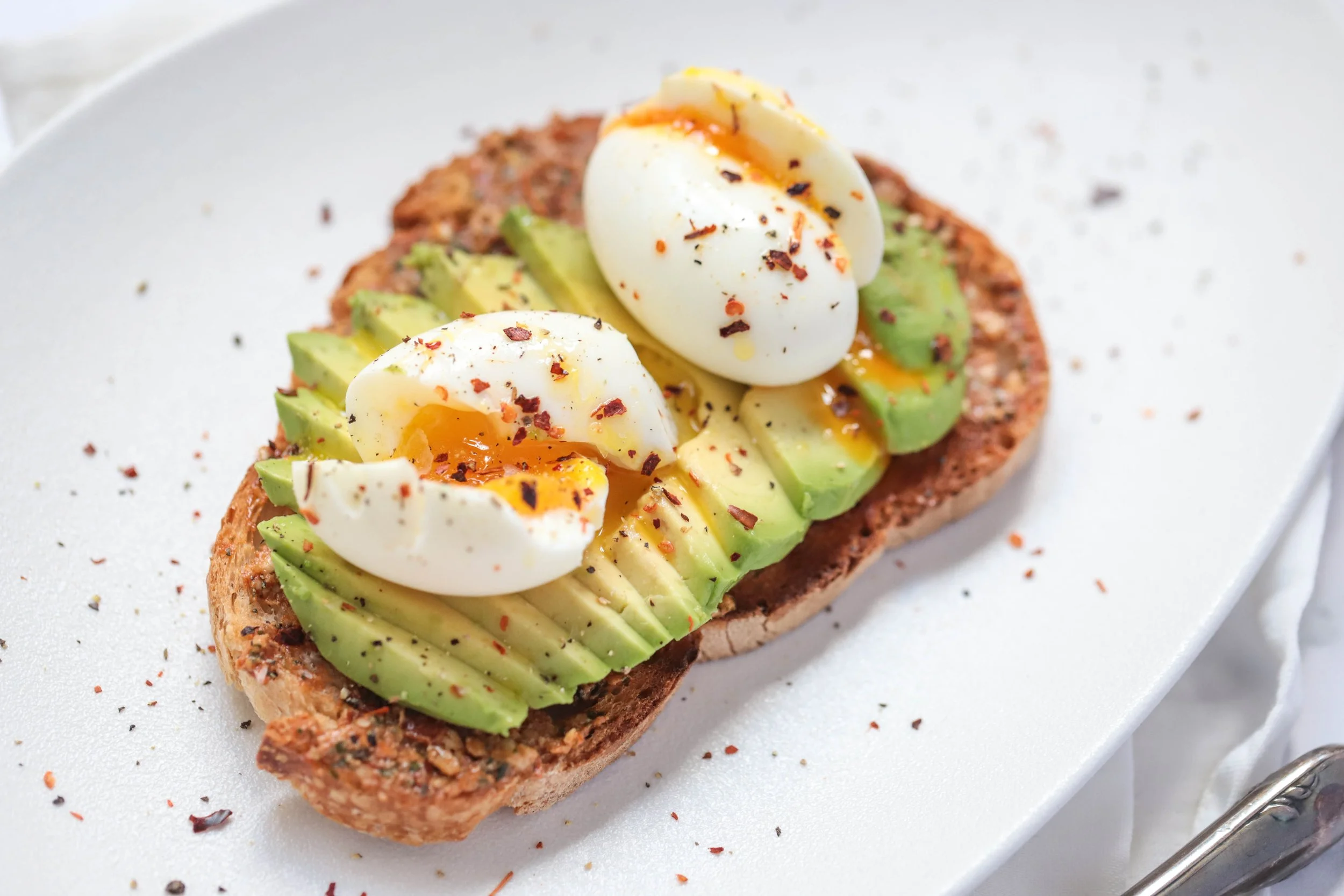 Red Pesto, Avocado, and Soft Egg Toast