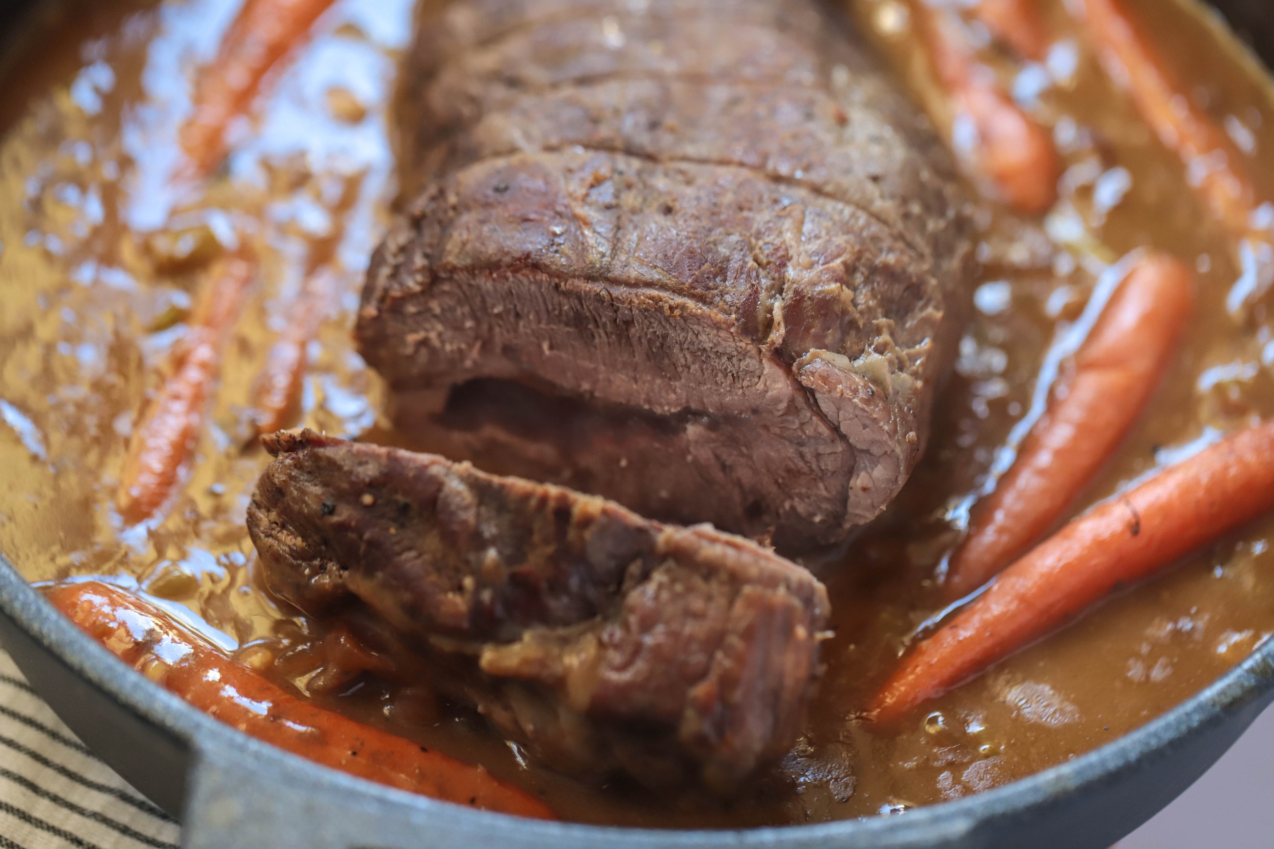 Pot-Roast Beef with French Onion Gravy