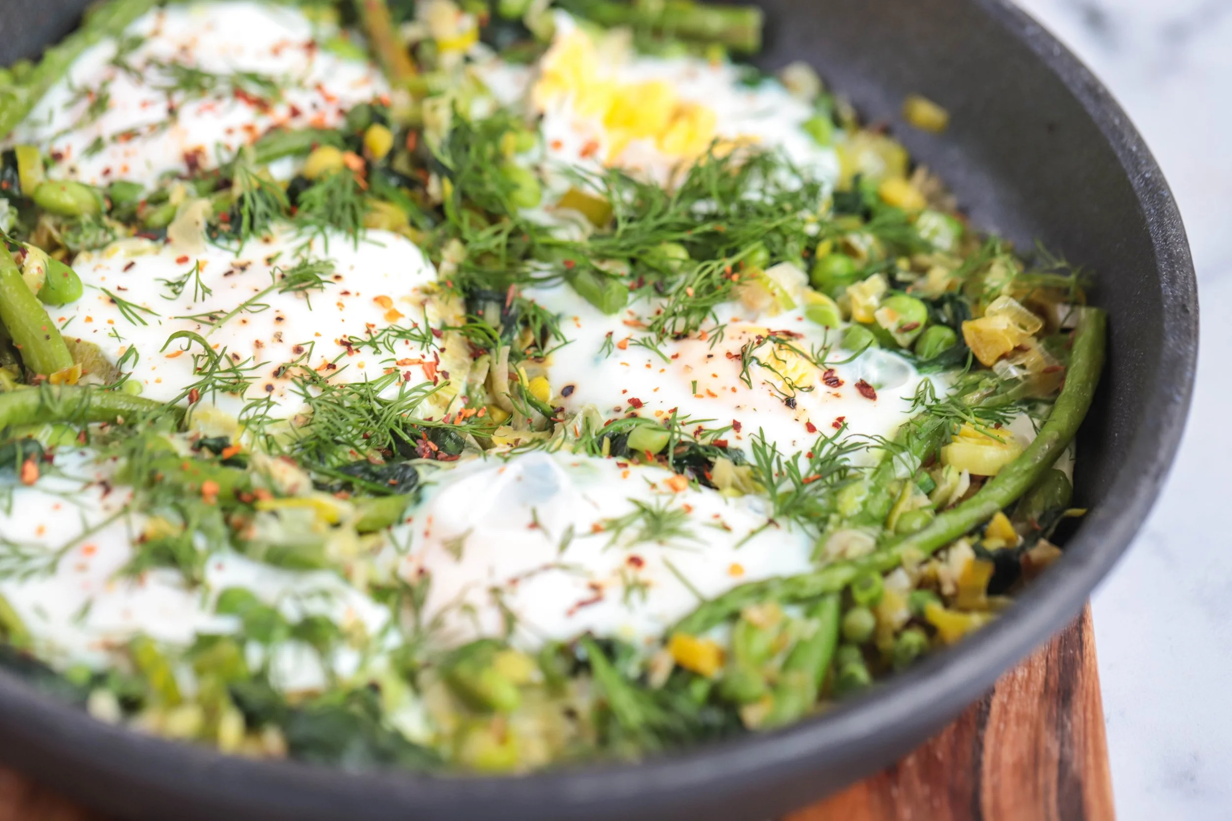 Spring Green Shakshuka