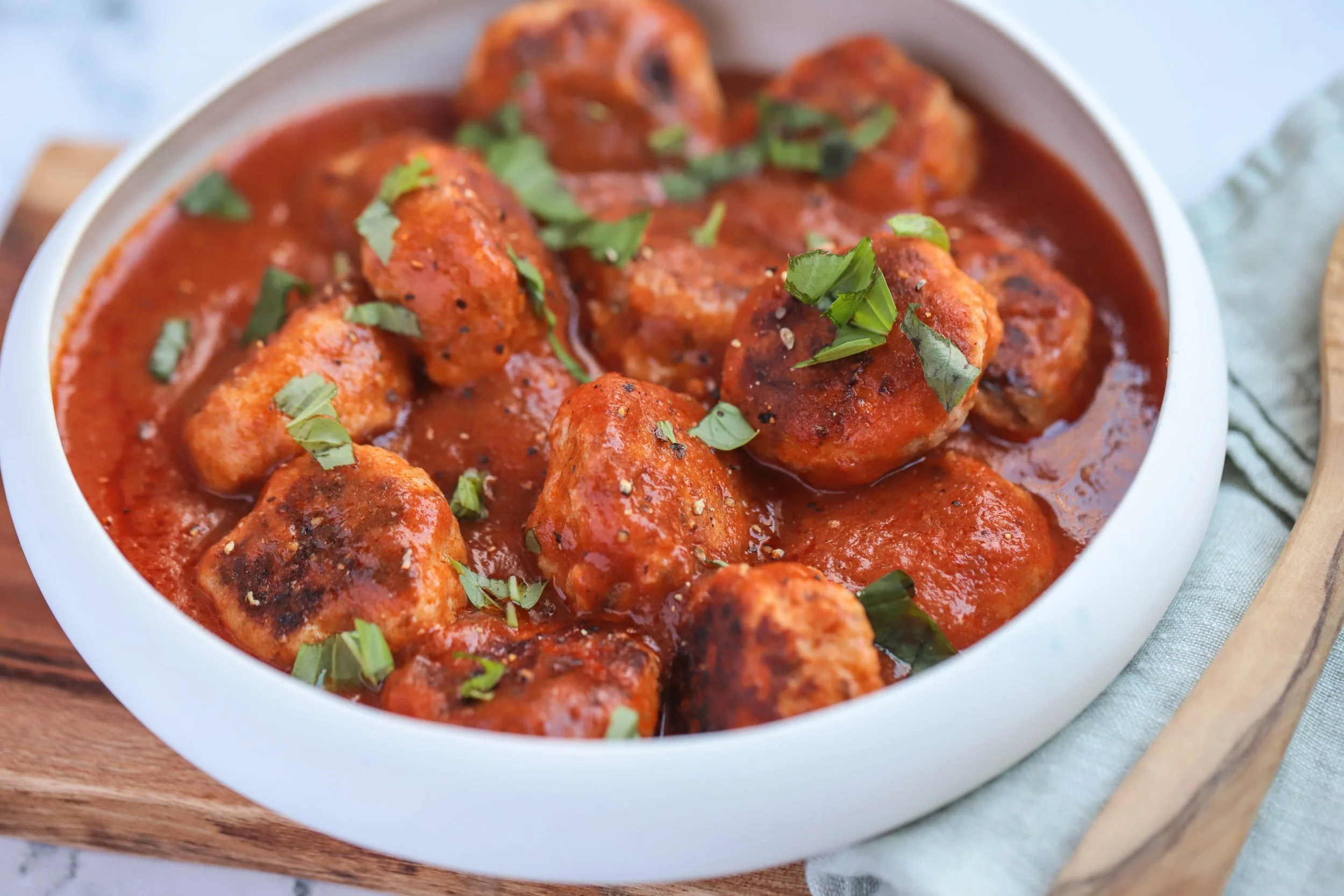 Tomato Sauce Turkey Meatballs
