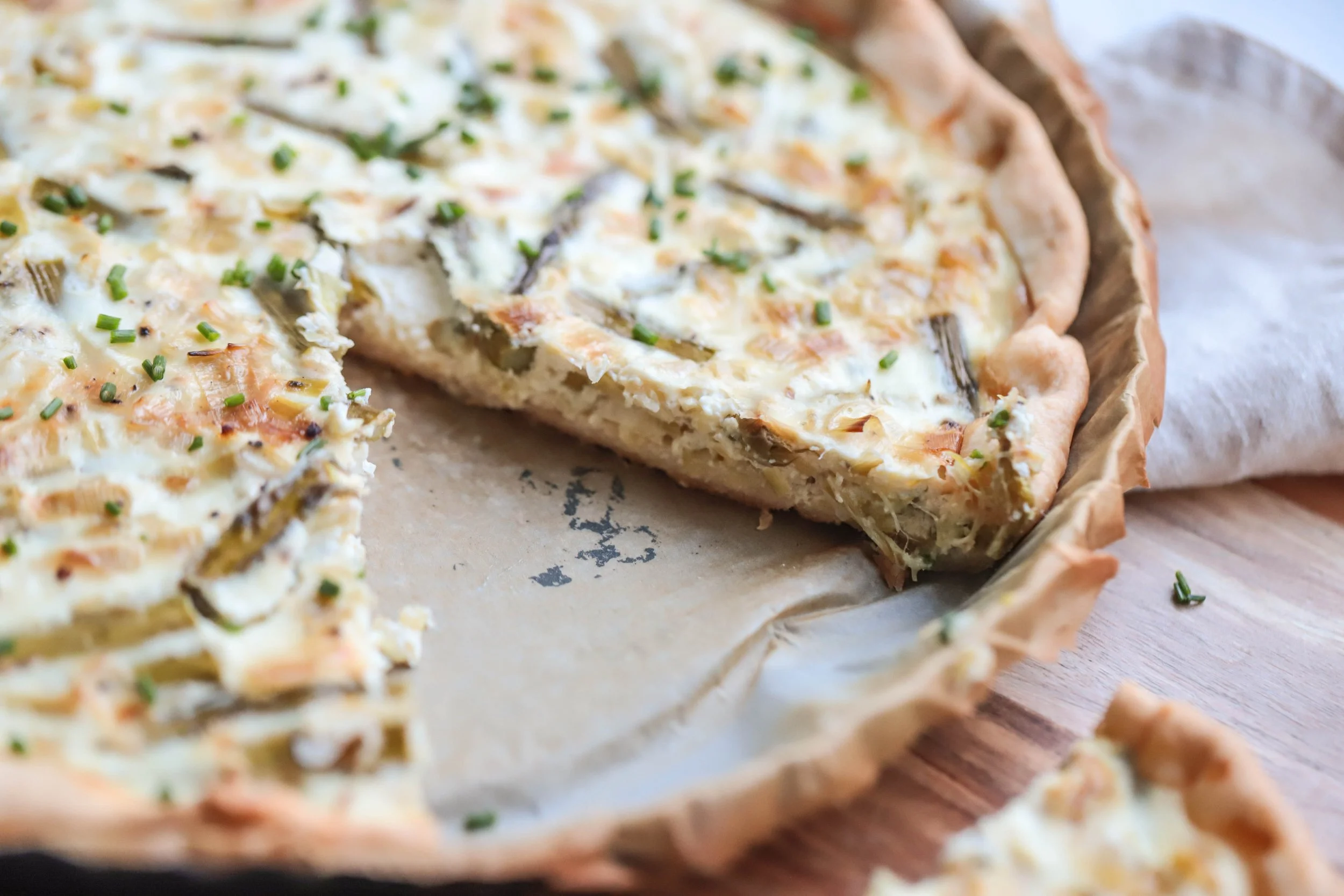 Asparagus &amp; Leek Quiche