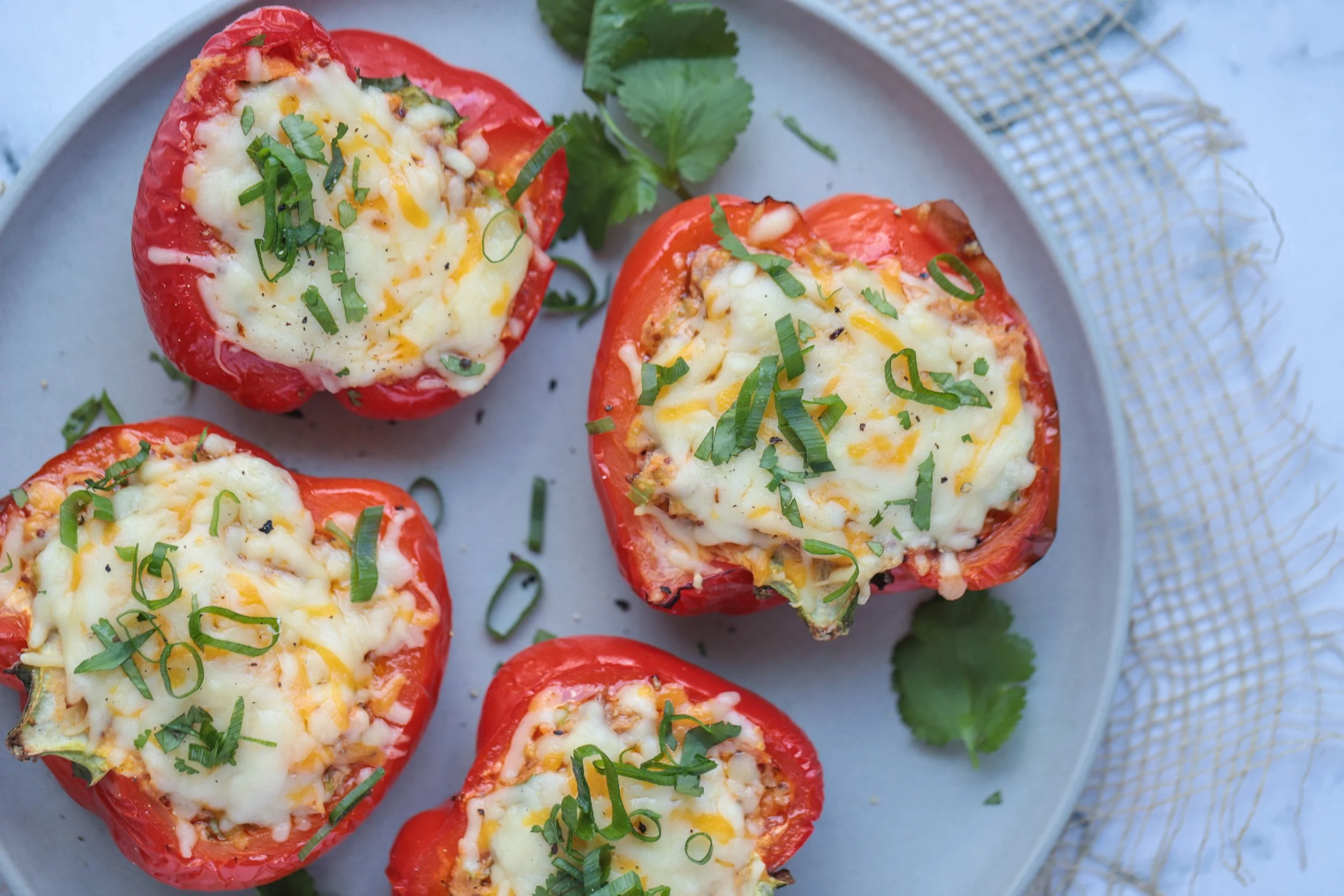 Tuna Melt Stuffed Peppers