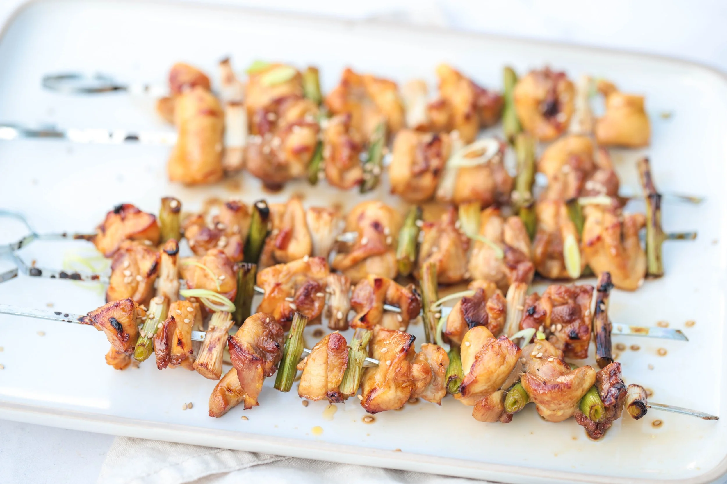 Yakitori Chicken &amp; Green Onion Skewers