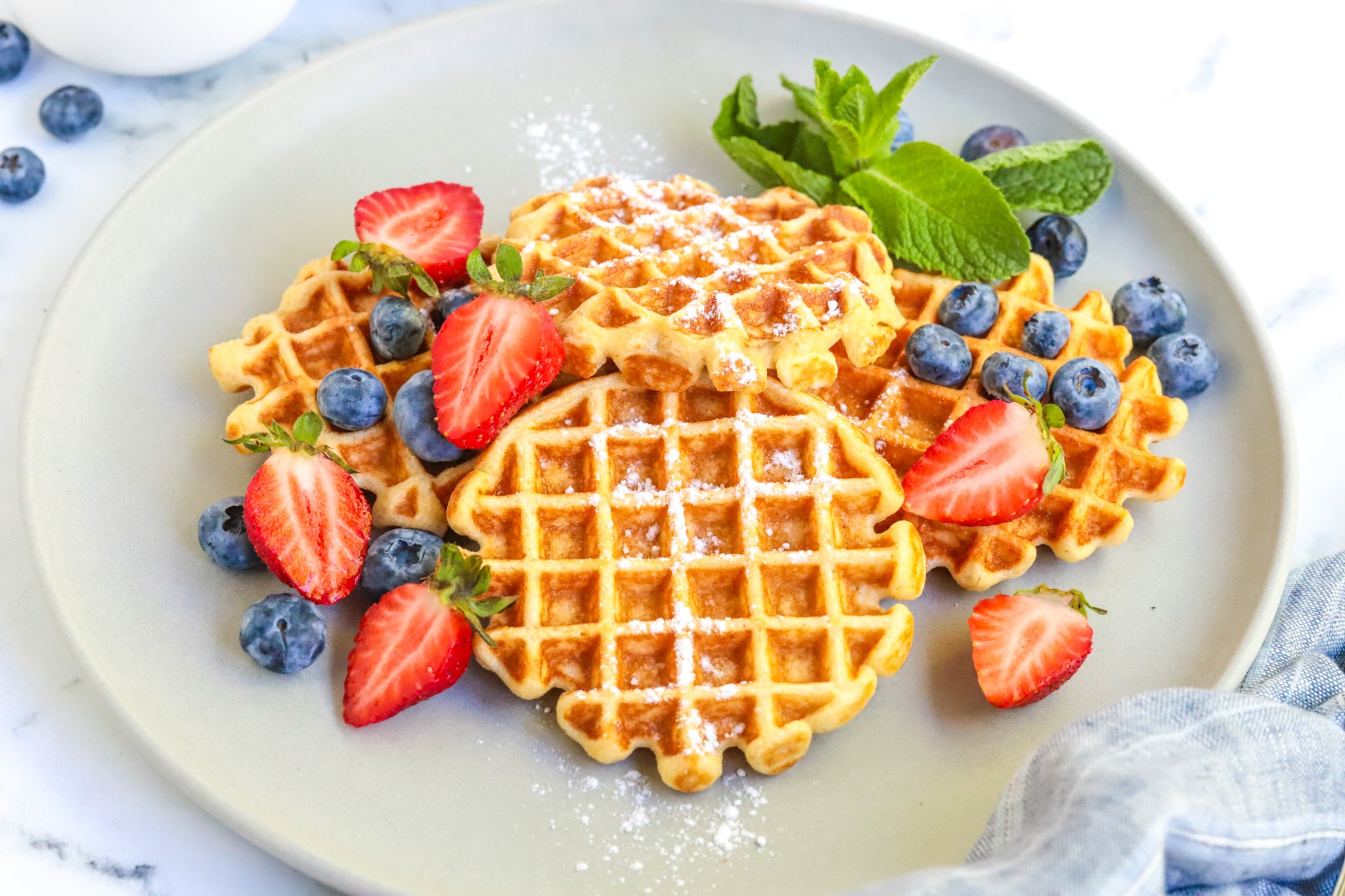 Oatmeal Cottage Cheese Waffles