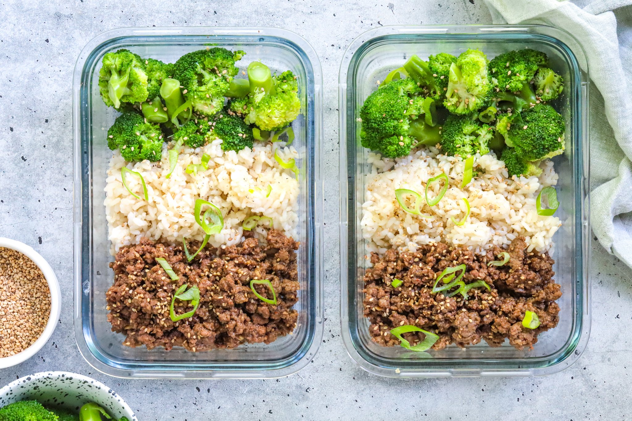 Ground Beef Korean Meal Prep Bowls