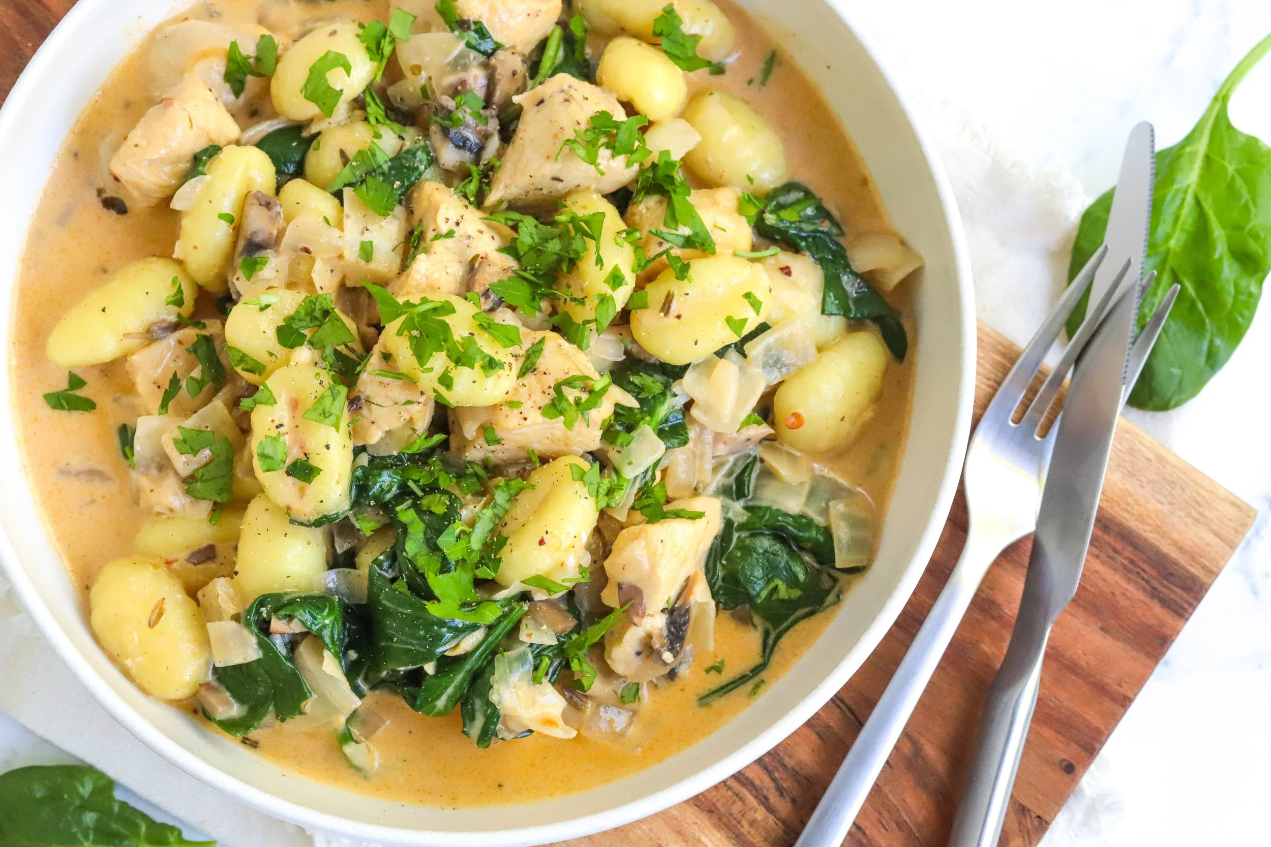 Healthy Chicken Gnocchi Skillet