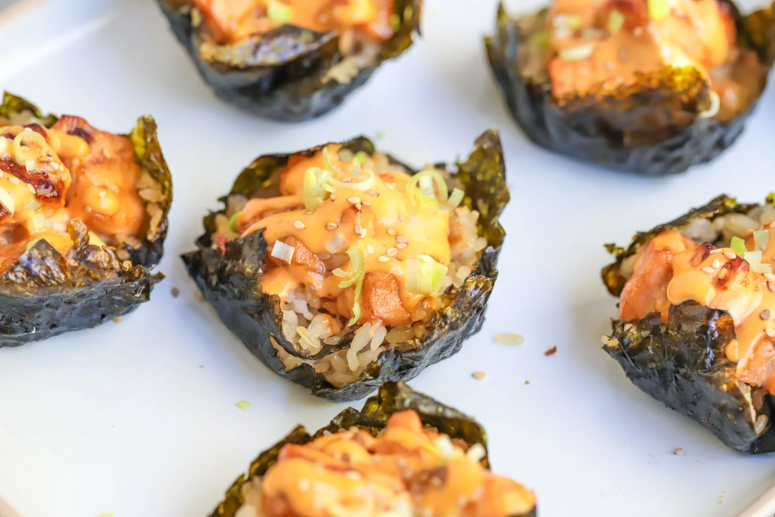 Baked Salmon Sushi Cups