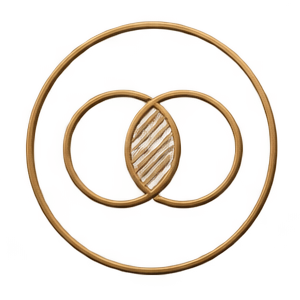 Close-up of a wooden pretzel against a red background.