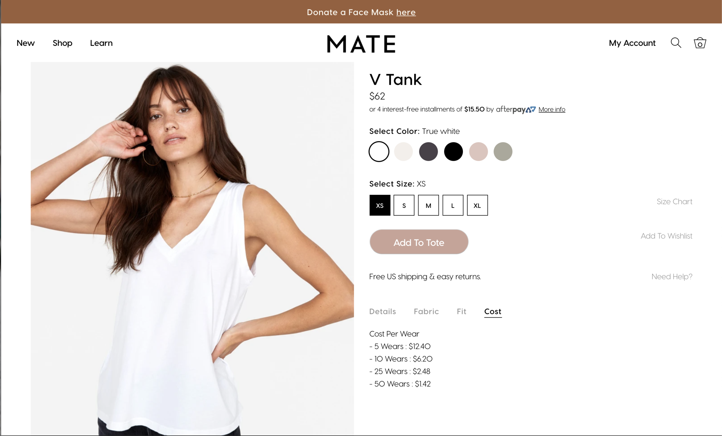 Cost Per Wear Example - Mate the Label (Copy)