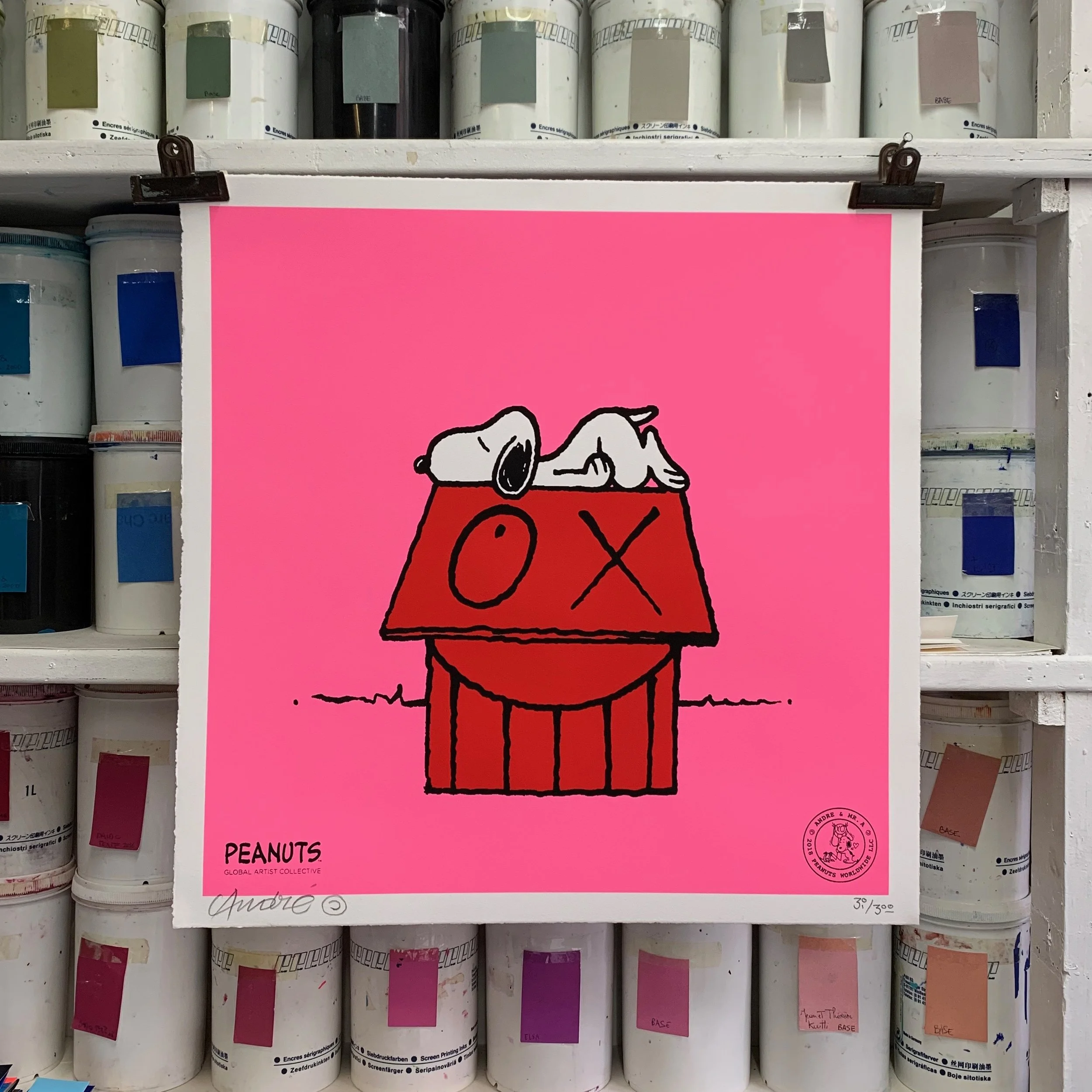 Snoopy Naps on Red House 