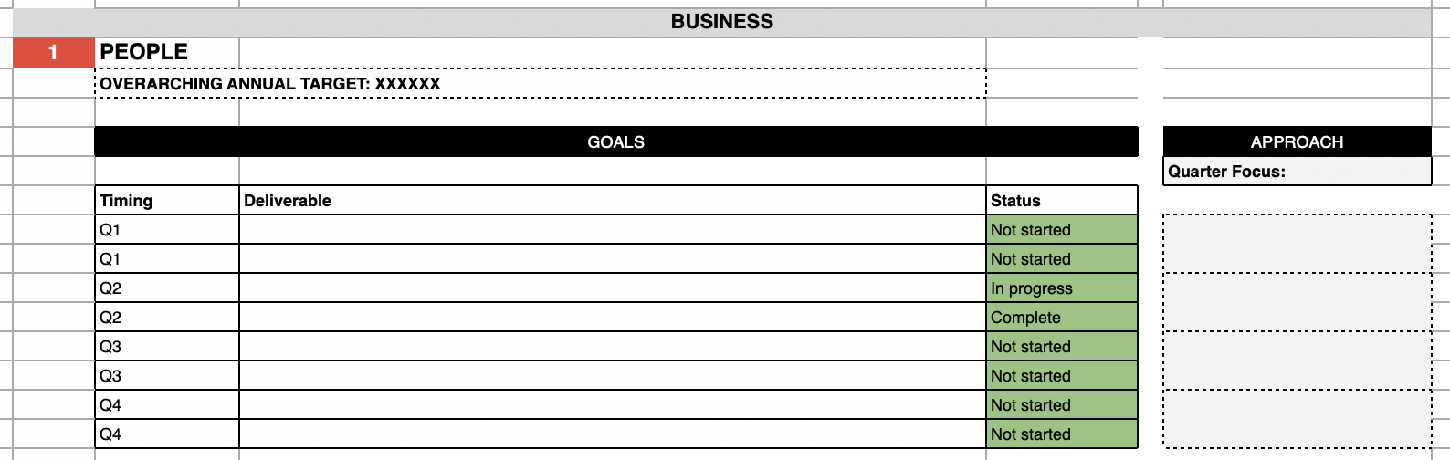 Goals Template