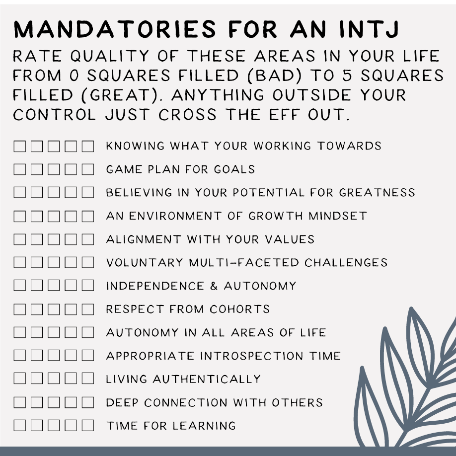 INTJ: MBTI Self Development and Personal Growth Journal: Books