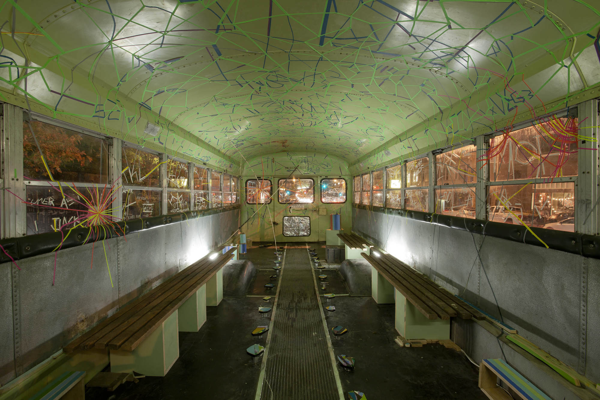 Interior of bus