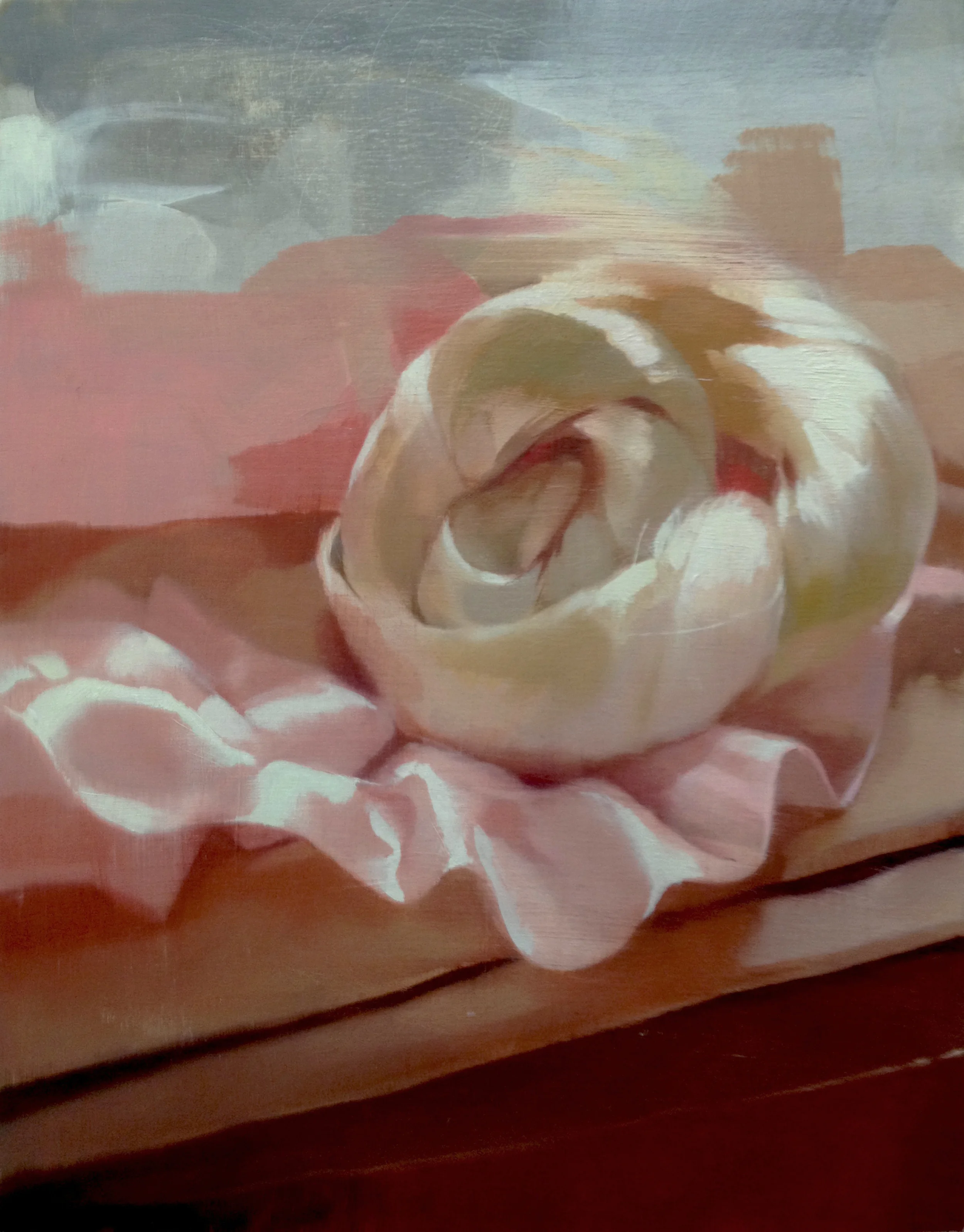 Goldilocks oil on panel 14 x 11 inches