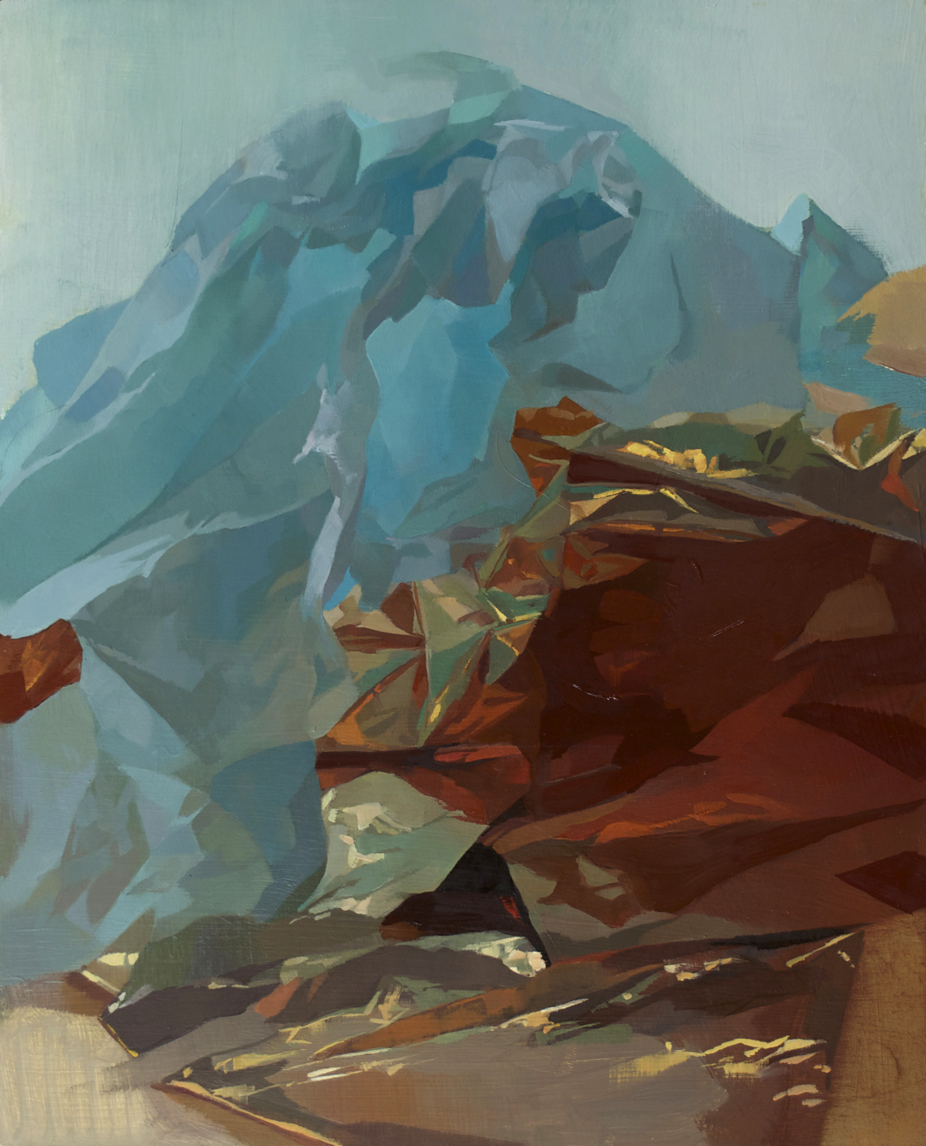 Blue and Copper oil on panel 20 x 16 inches private collection
