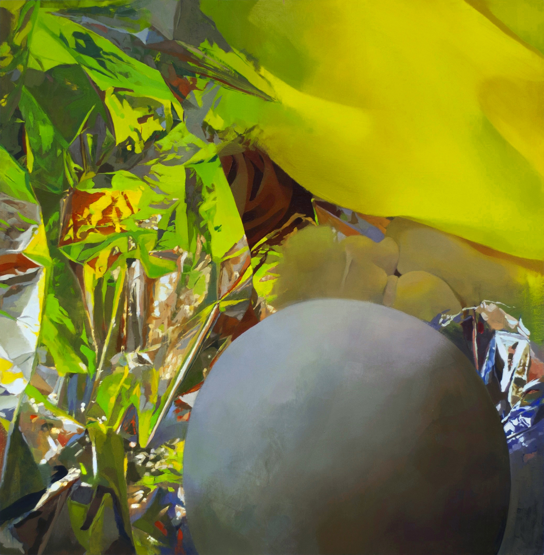 Neon Gullet oil on panel 36 x 36 inches private collection