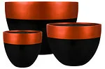 GRC Pot - black Dipped Copper Rim