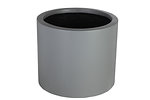 Example of a grc cylinder planter in a light grey painted finish
