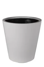 cone grc planter in light grey painted finish