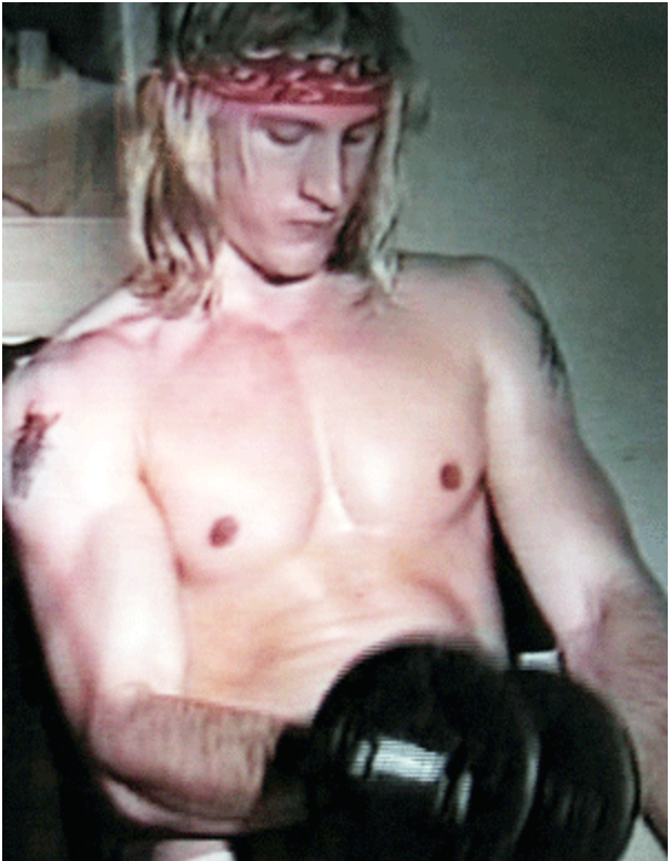 Mike Diana provides classic porn thrills in this screen grab from Mike Kuchar's short Statue in the Park. (Photo: John F. Karr)