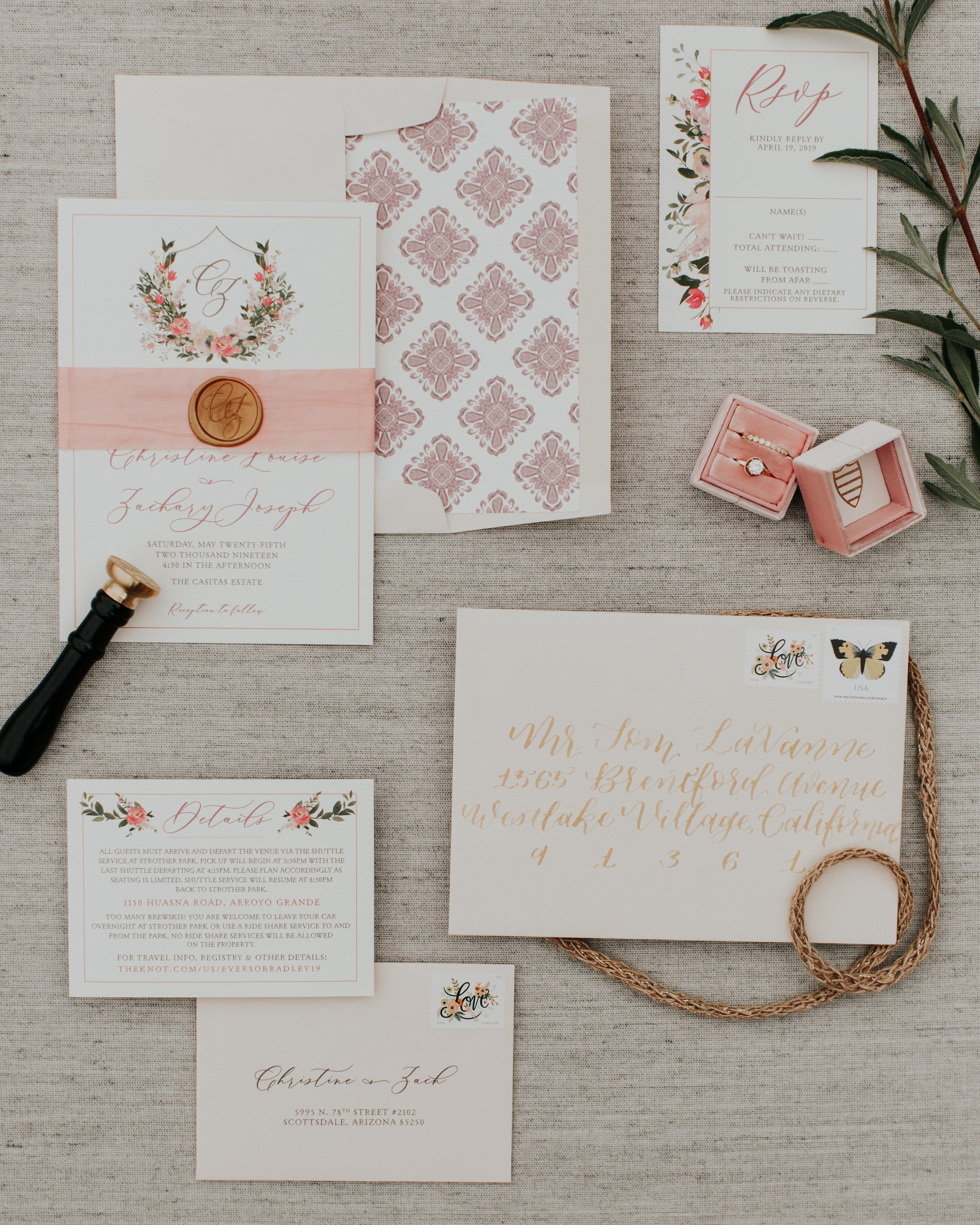 Wedding invitation suite