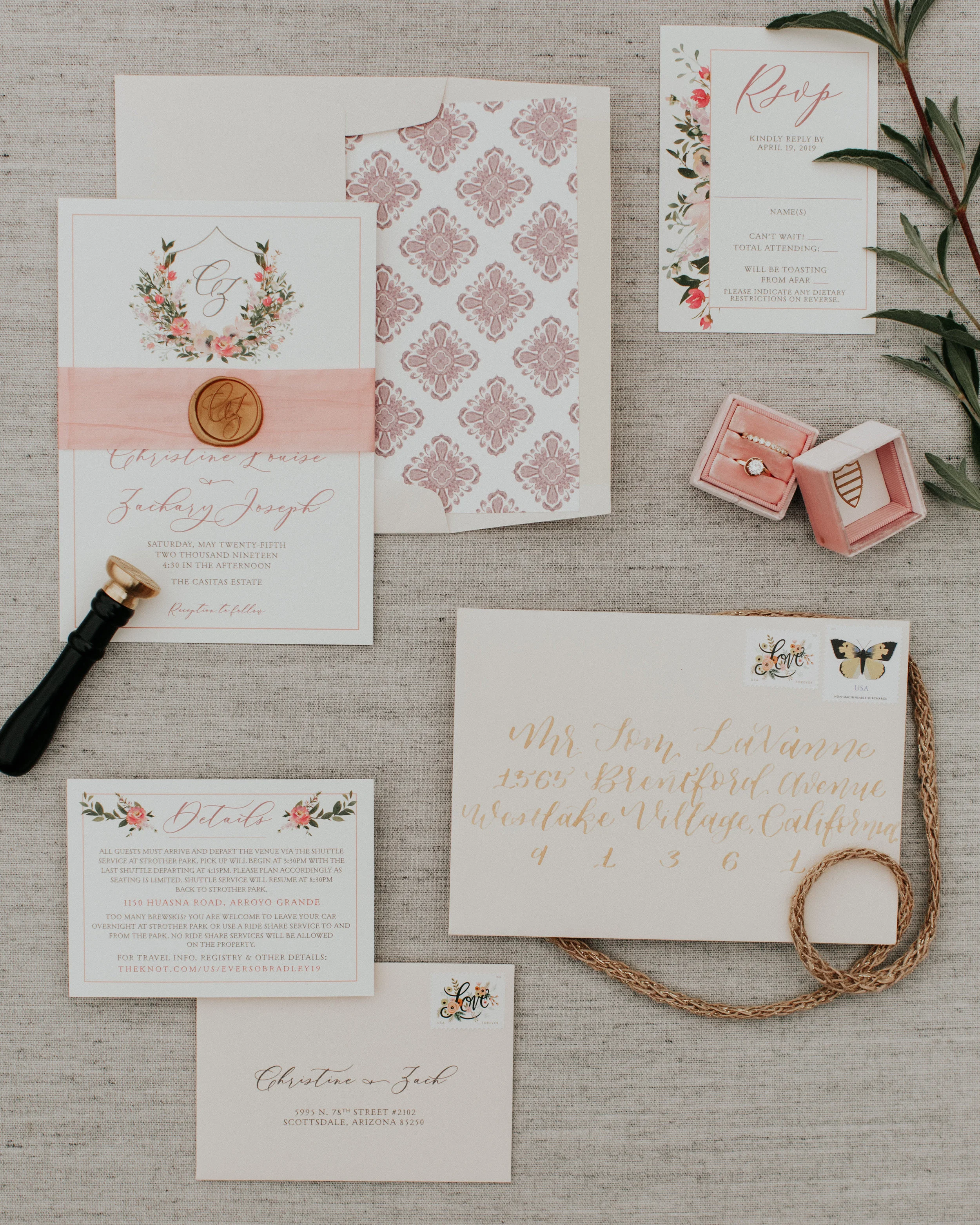 Wedding invitation suite