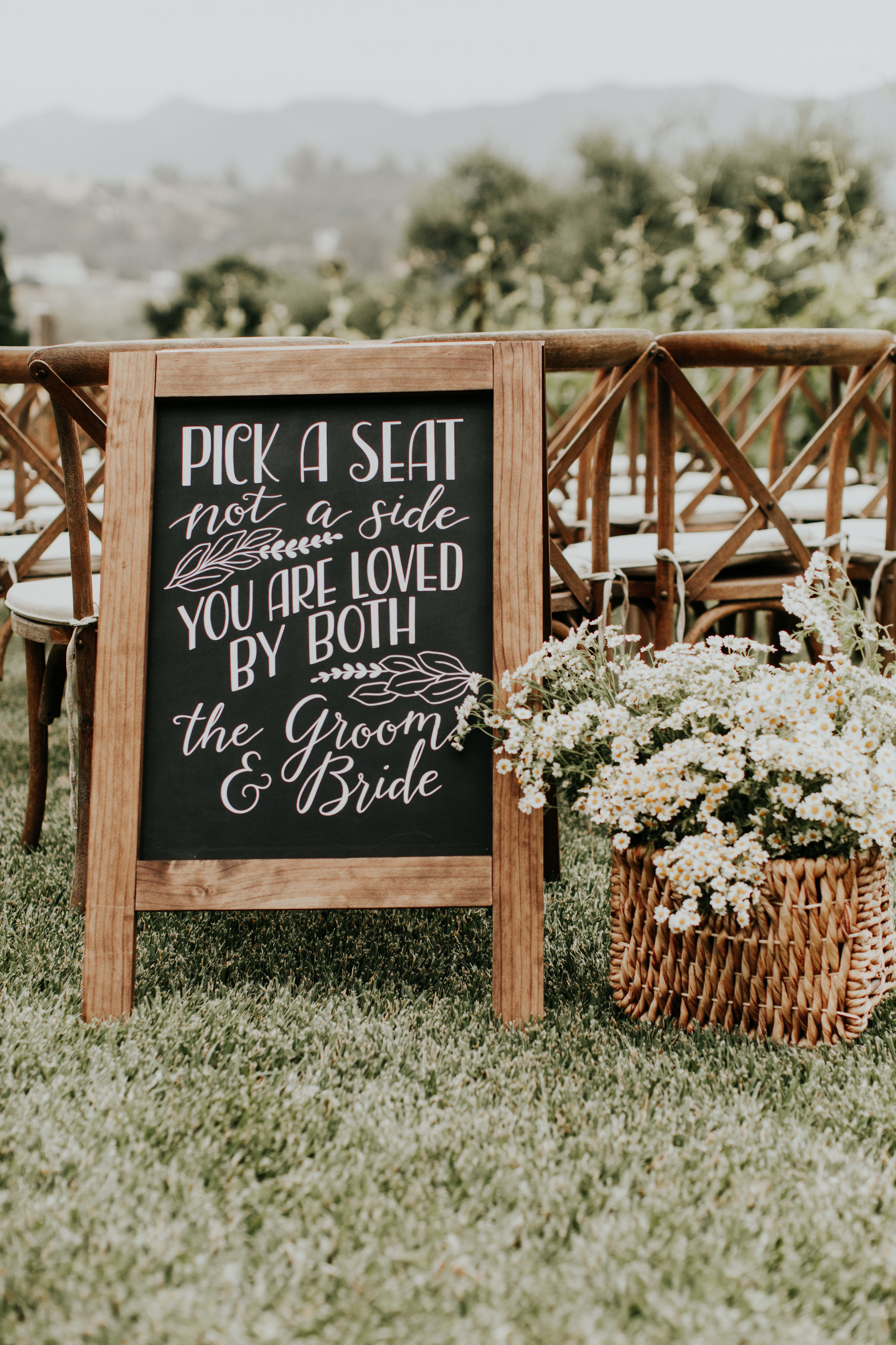 Wedding ceremony sign