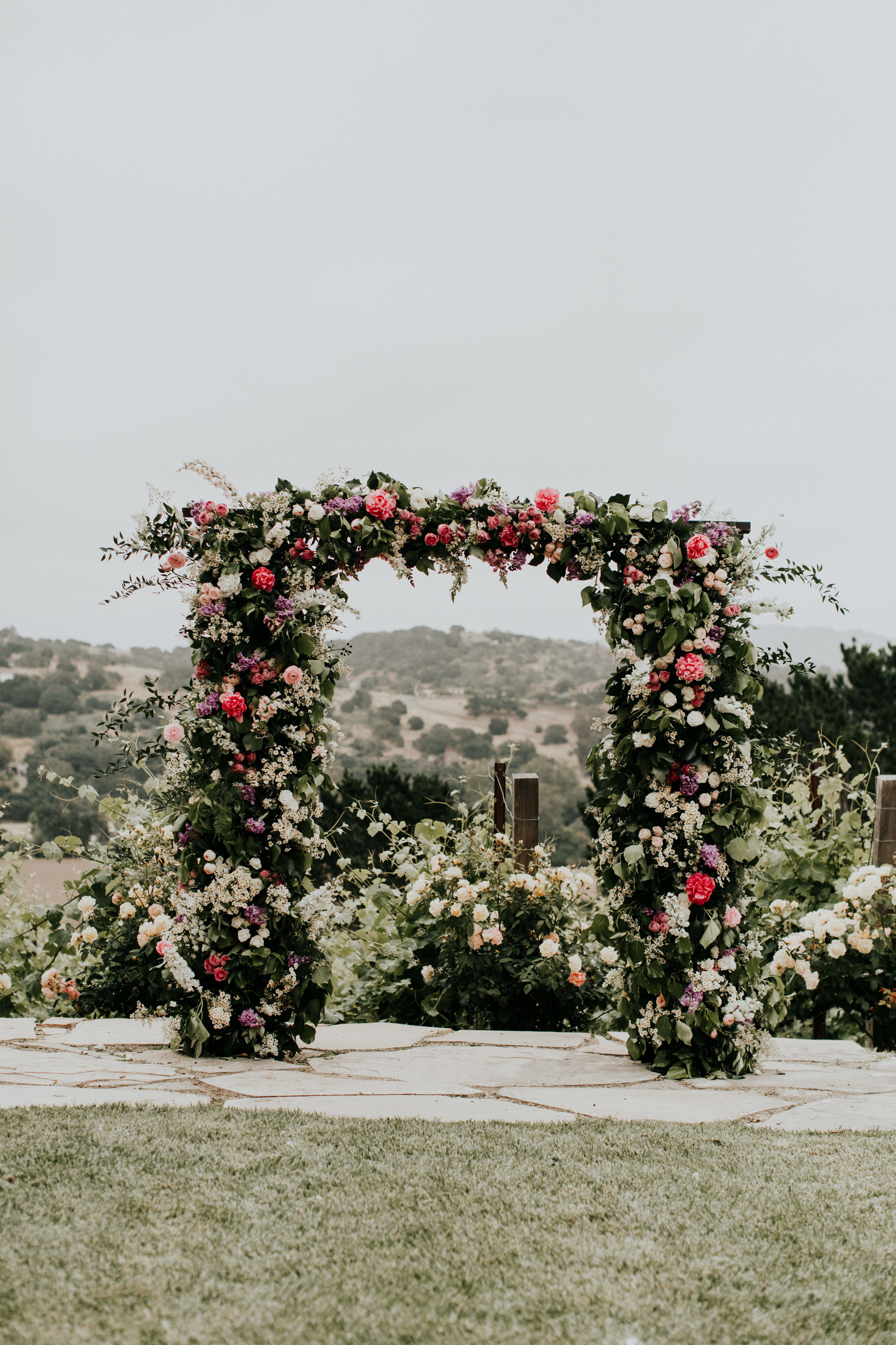 Boho flower wedding arch