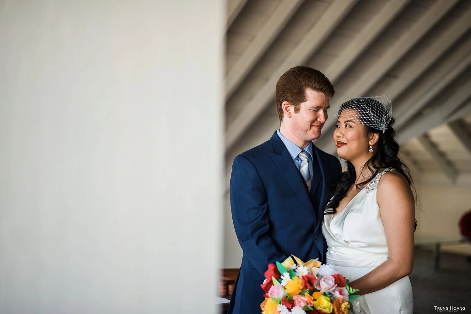 Cute couple portrait in home