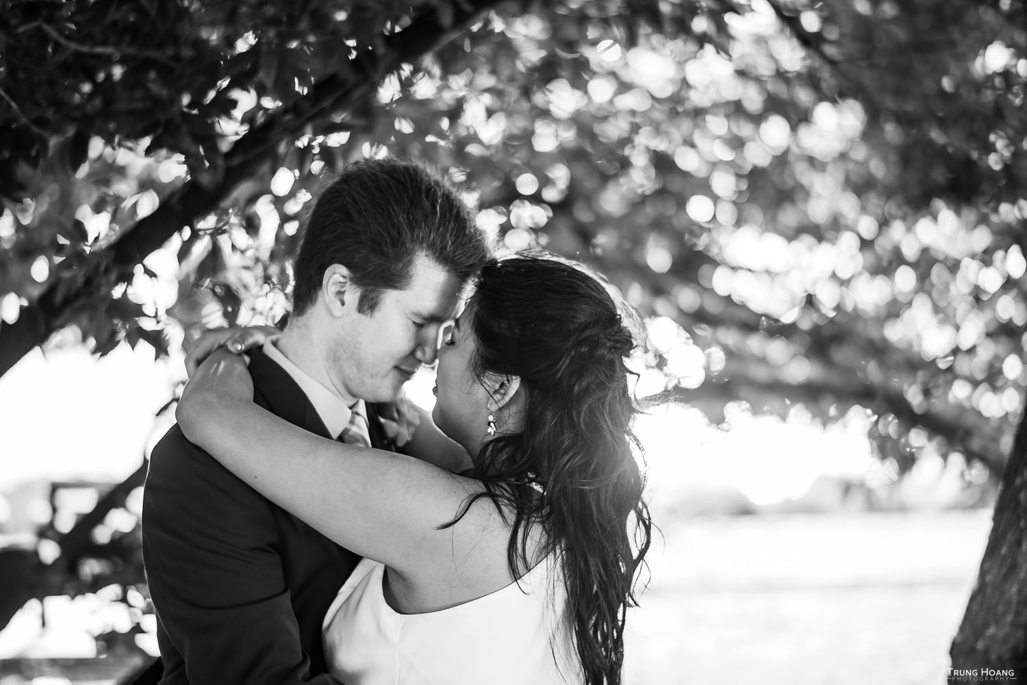 Romantic natural light couples photo